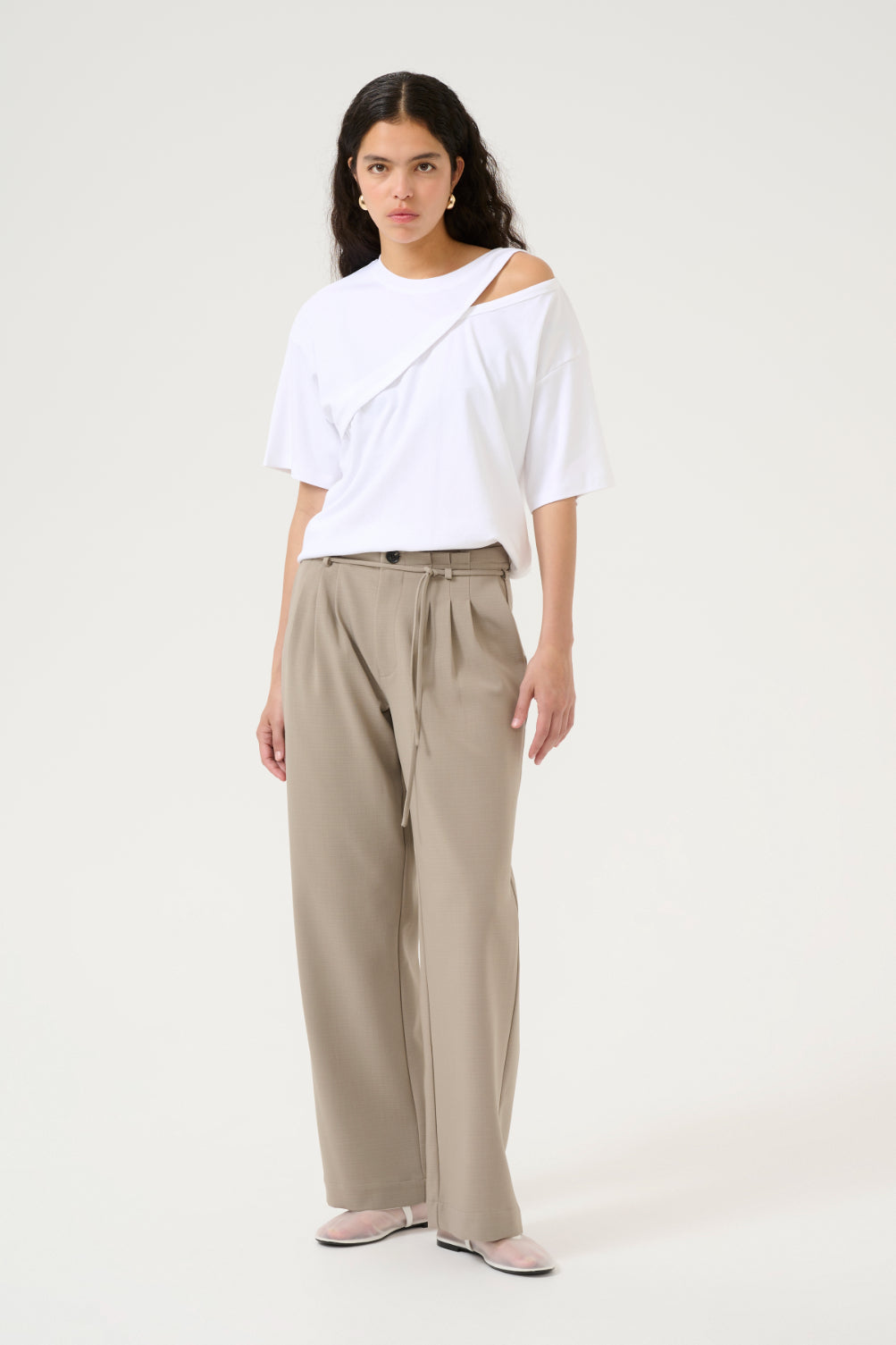 Renee Hole Tee - White