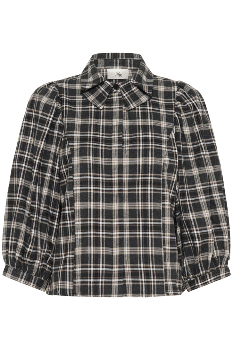 Belis Frosty Blouse - Thunderstorm Check