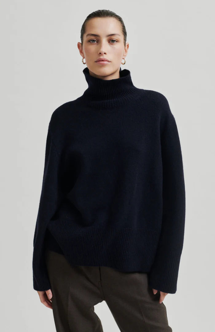 Second Female Alpha Knit T-Neck - Night Sky