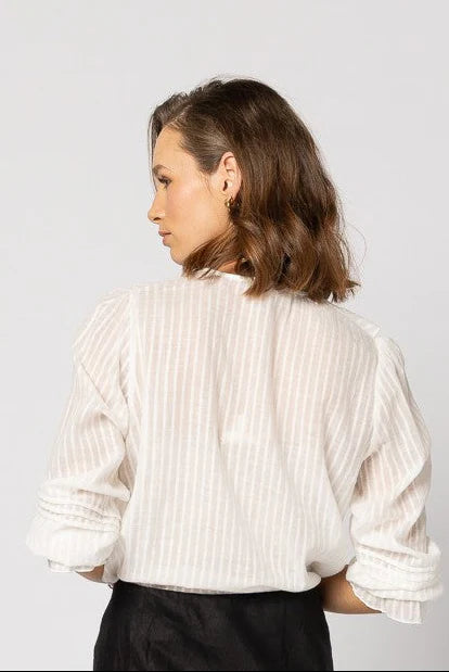 Amelia Blouse - Natural Stripe