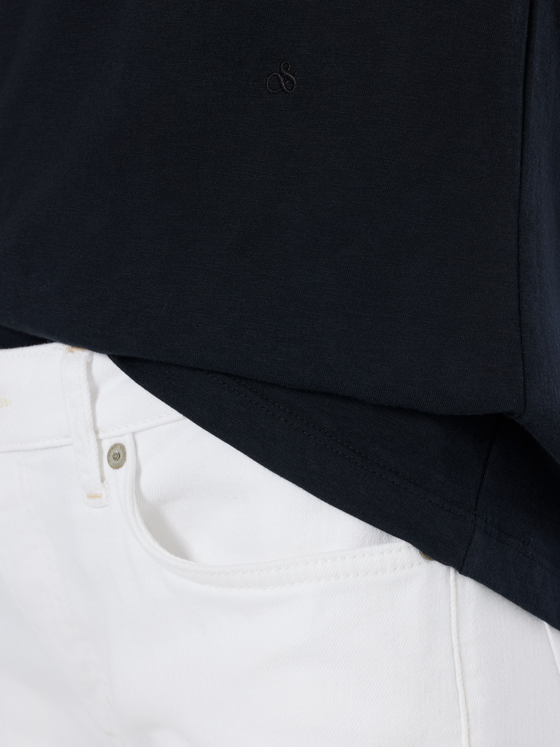 Scotch & Soda Slub V-Neck T-Shirt - Black