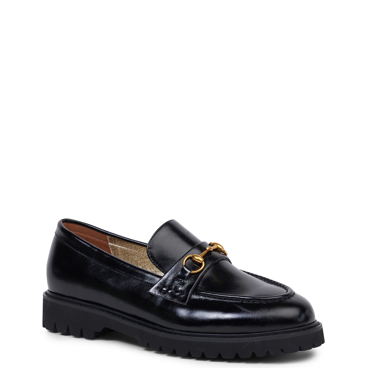 Kathryn Wilson Shandre Loafer - Black Hi-Shine