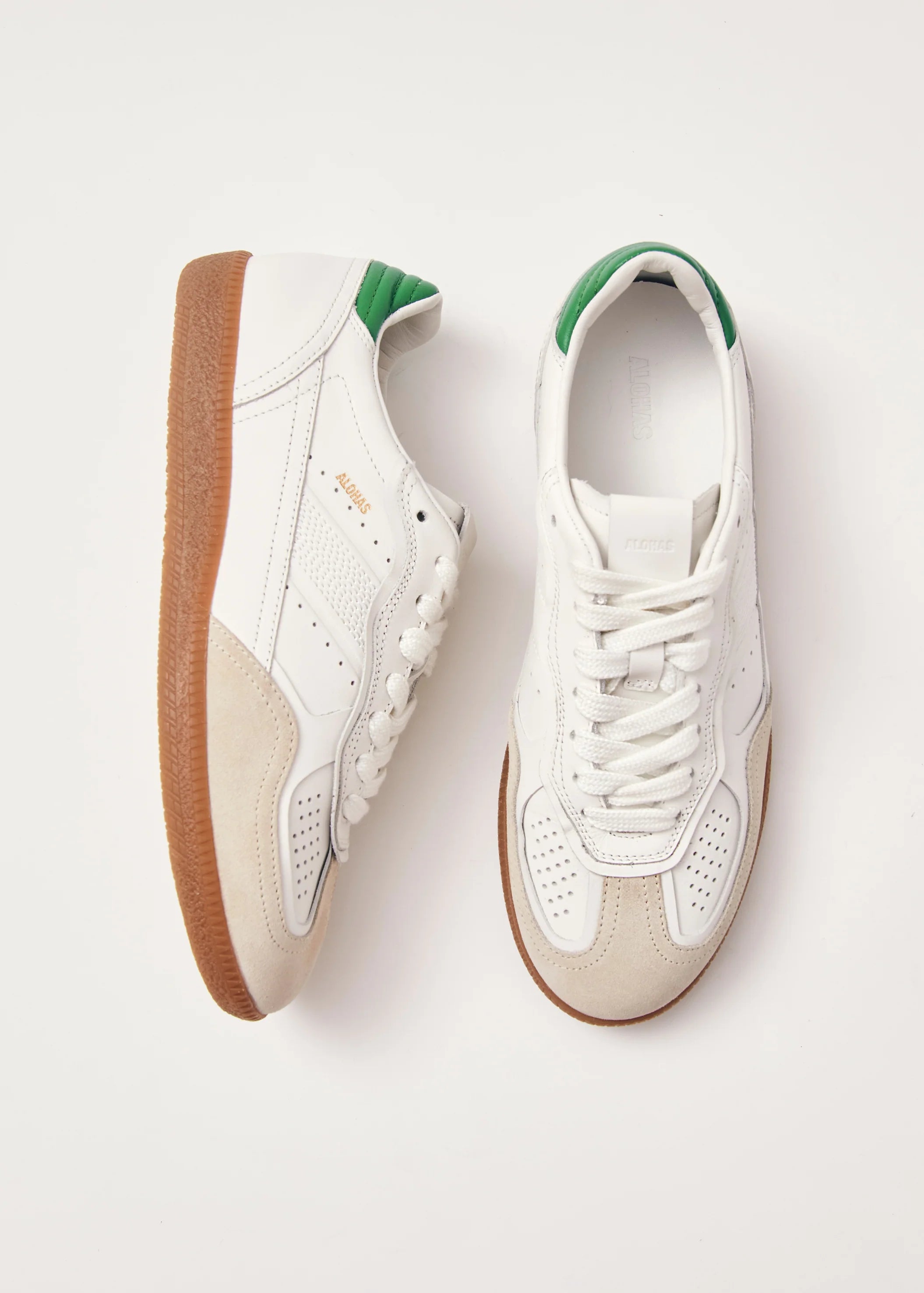 Alohas Green Leather Sneakers