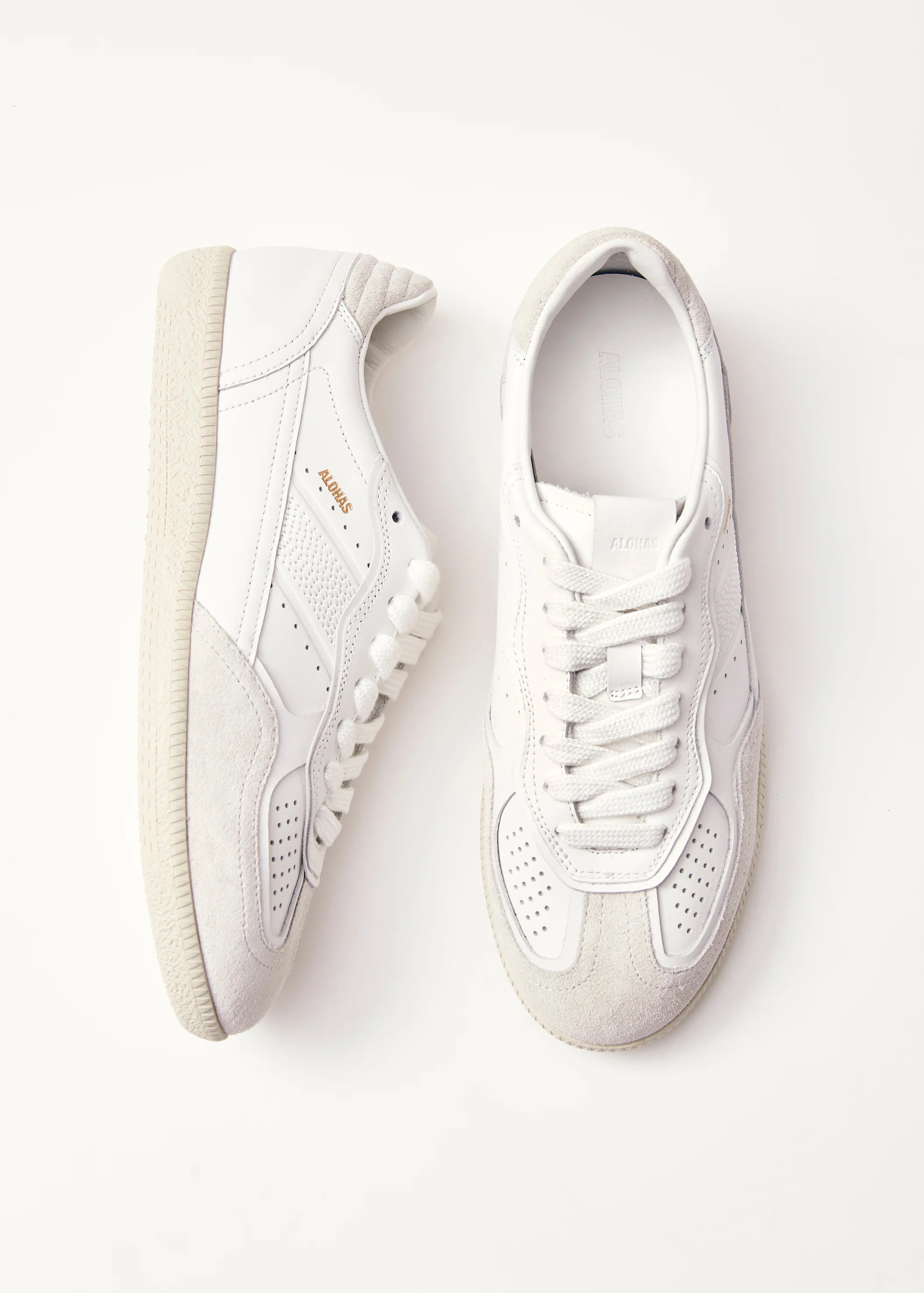 Alohas Grey Leather Sneakers