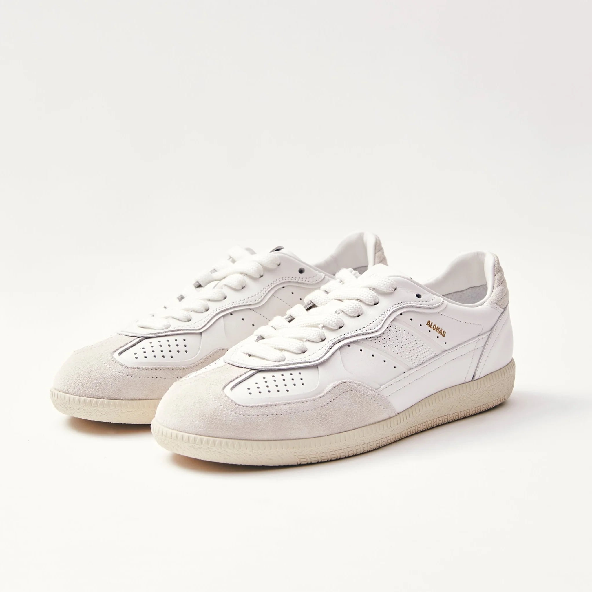 Alohas Grey Leather Sneakers
