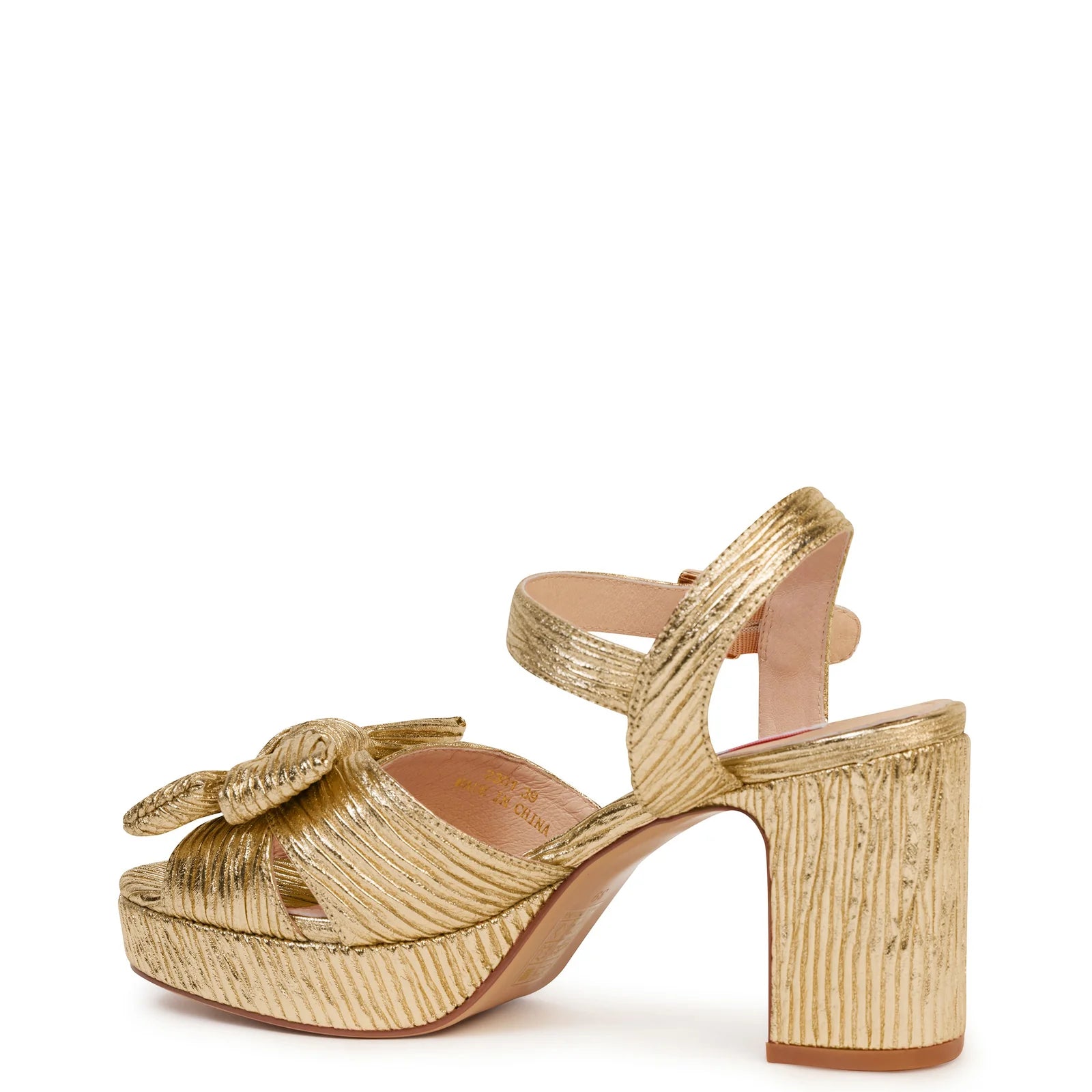 Kathryn Wilson Zsa Zsa Heel - Gold Pleats