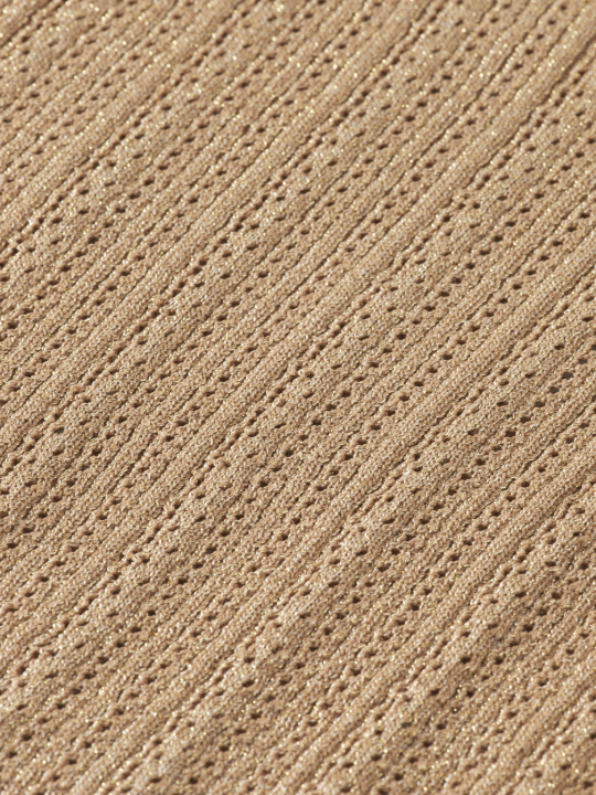 Scotch & Soda Metallic Pointelle Fitted Pullover - Gold