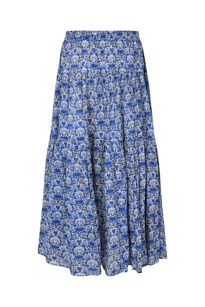 Lollys Laundry Sunset Maxi Skirt - Blue Print