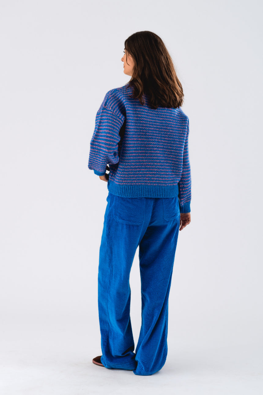 Lollys Laundry Terry Knit Jumper - Blue