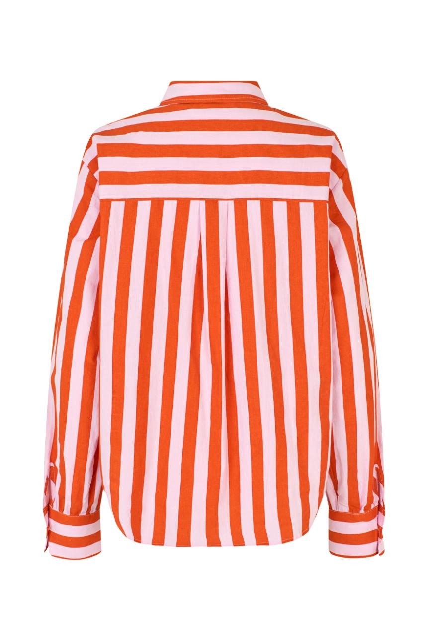 Lollys Laundry Bleeker Shirt - Pink/Red Stripe