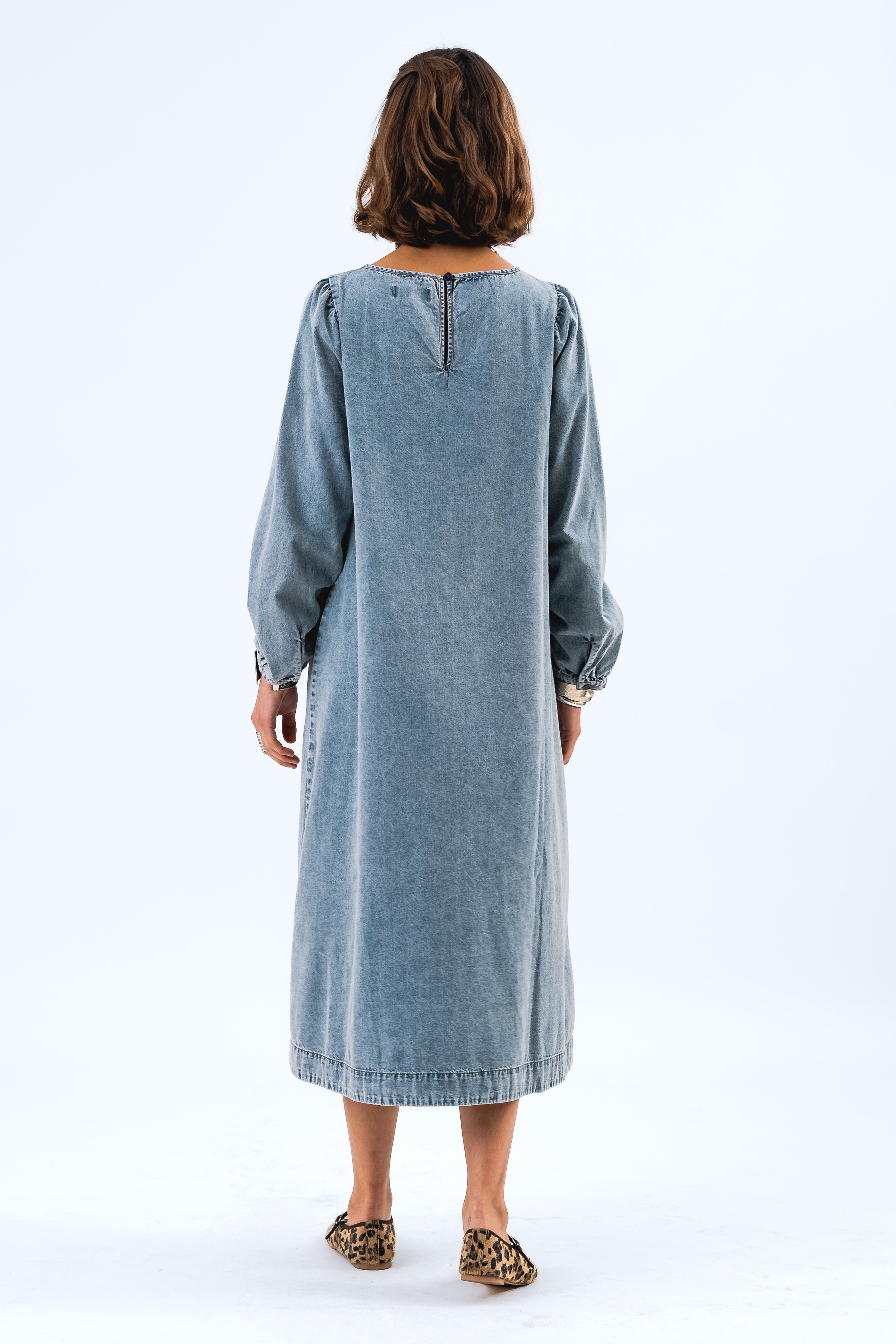 Lollys Laundry Luca Dress - Washed Denim