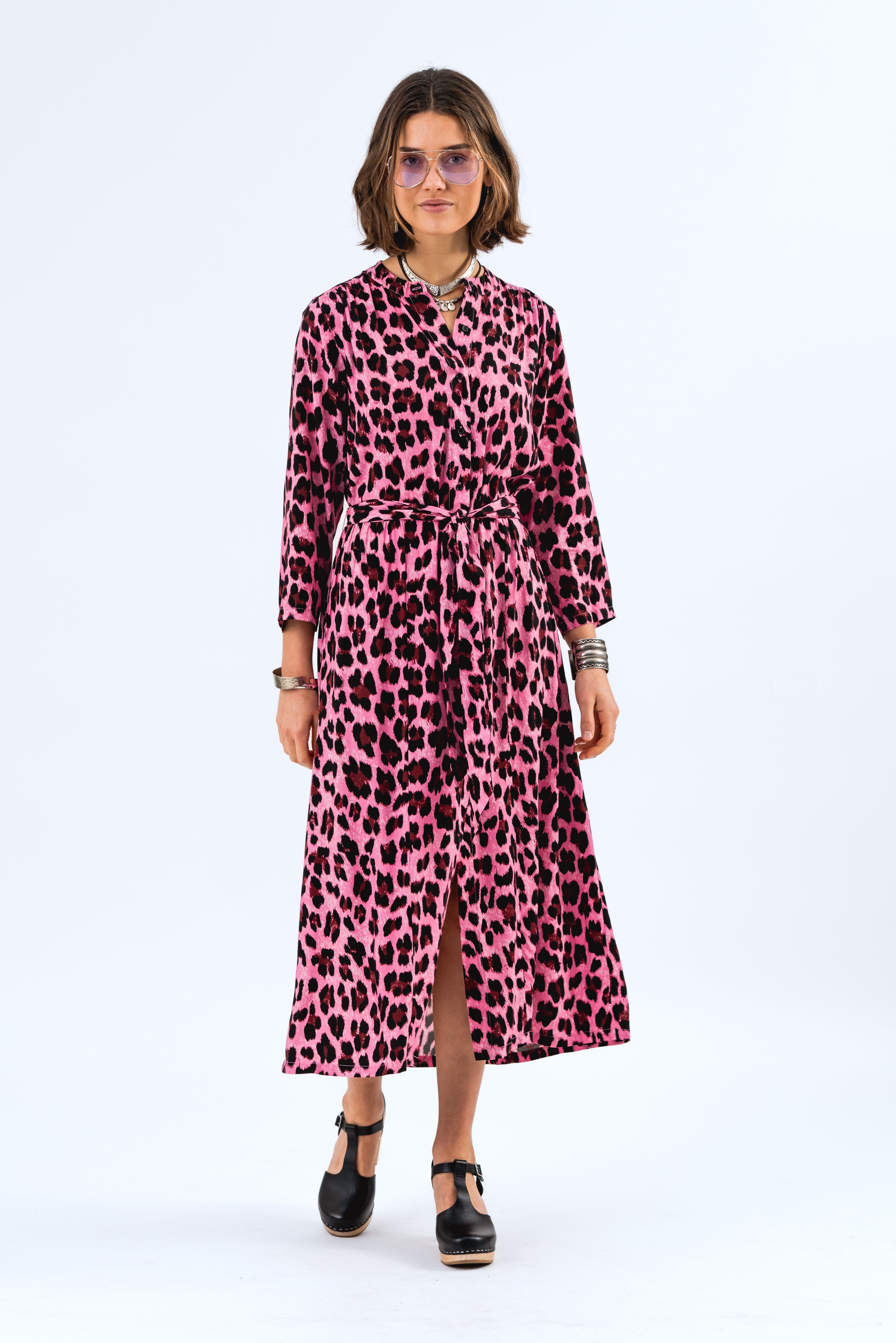 Lollys Laundry Harper Maxi Dress - Neon Pink