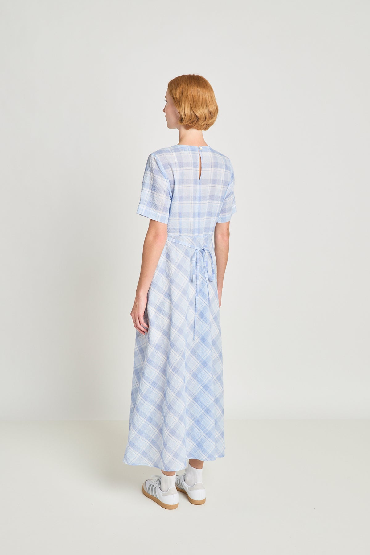 Balance Dress - Pale Blue Check