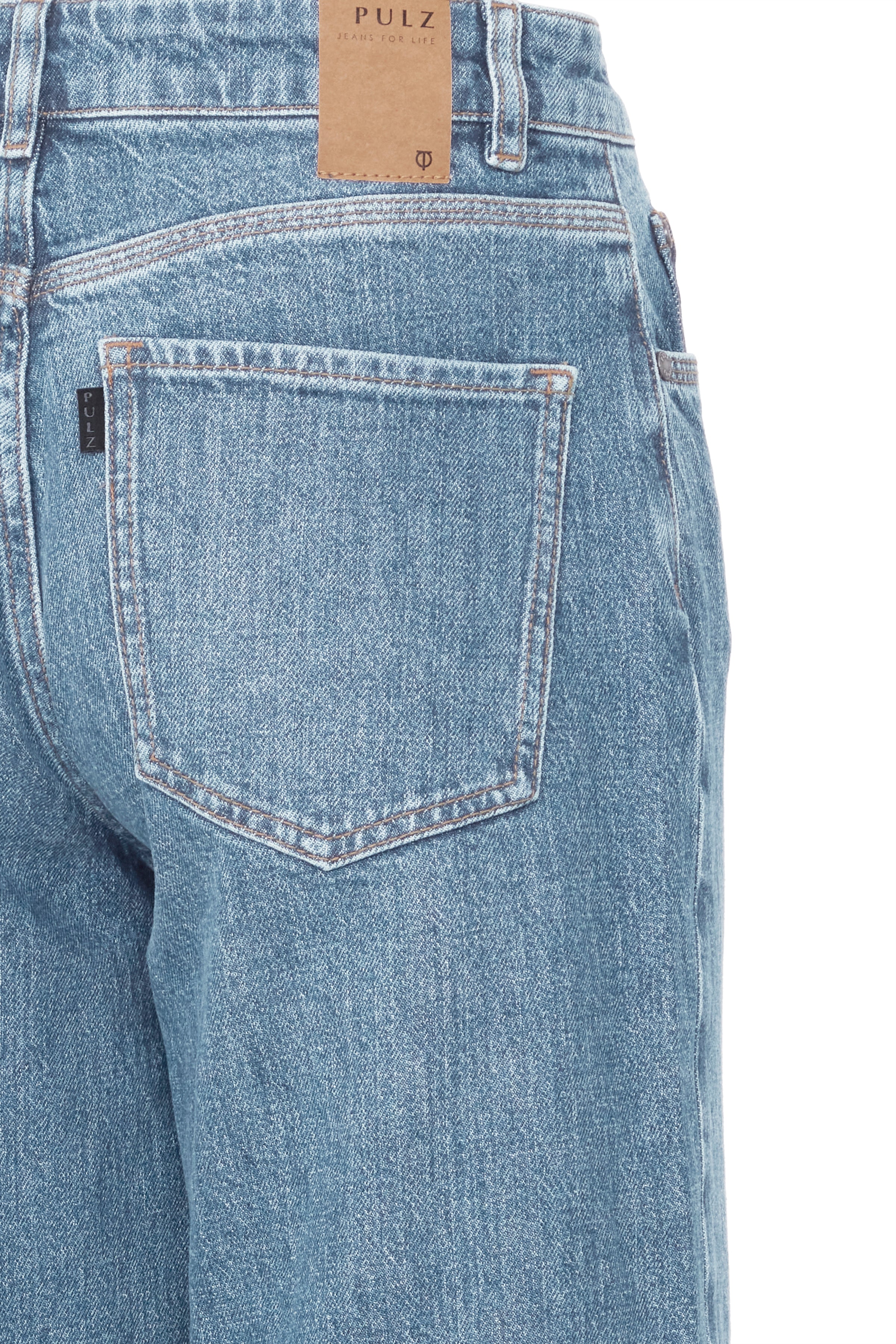 Pulz Vega Jeans Ultra Highwaist Wide Leg - Light Blue