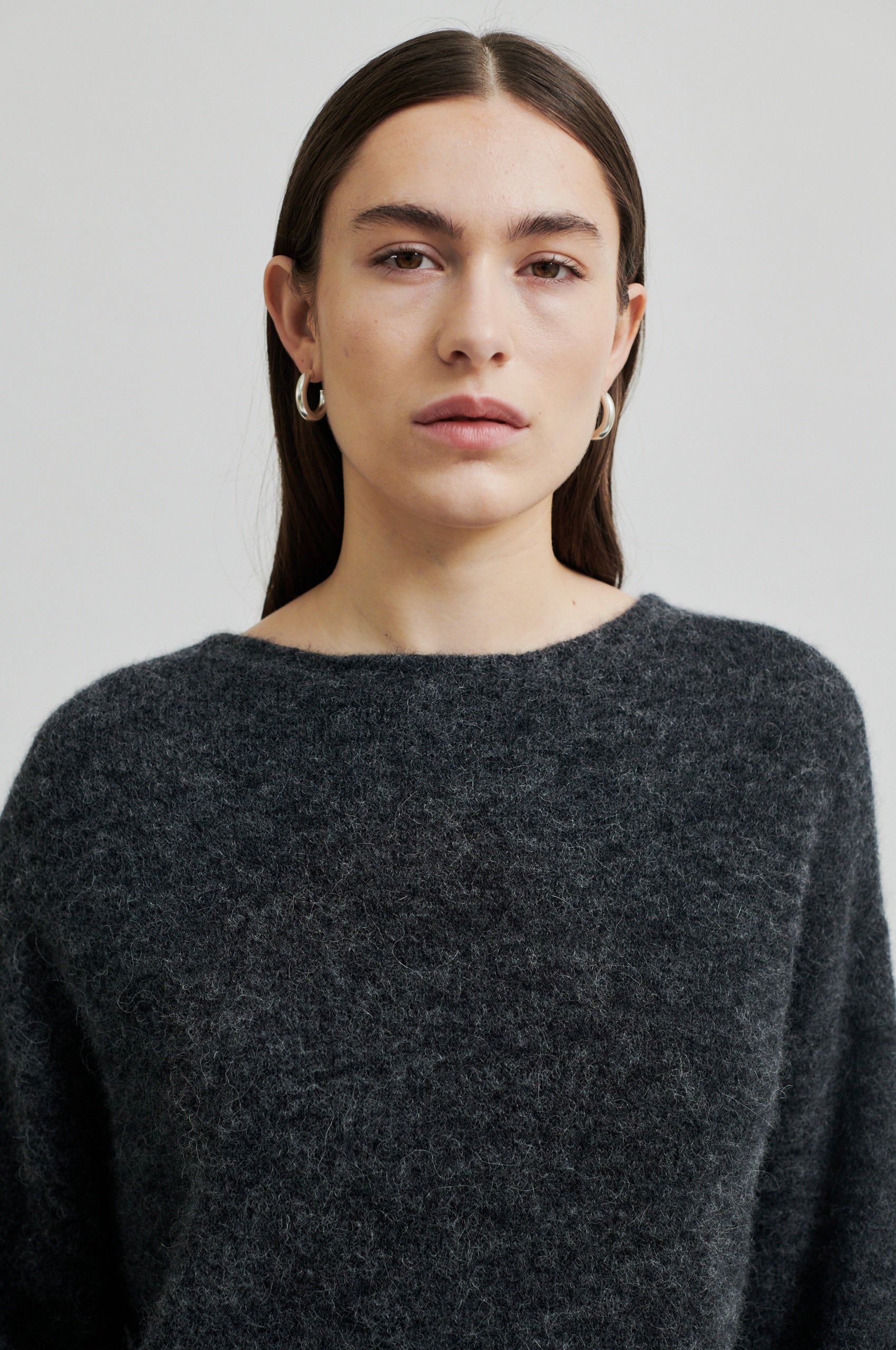 Second Female Aina Knit Cardigan - Dark Grey