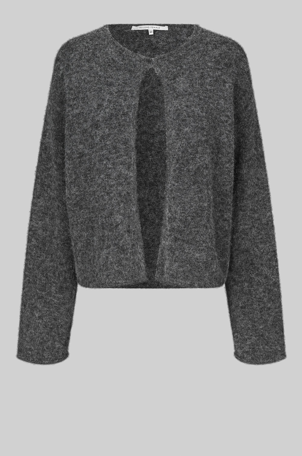 Second Female Aina Knit Cardigan - Dark Grey
