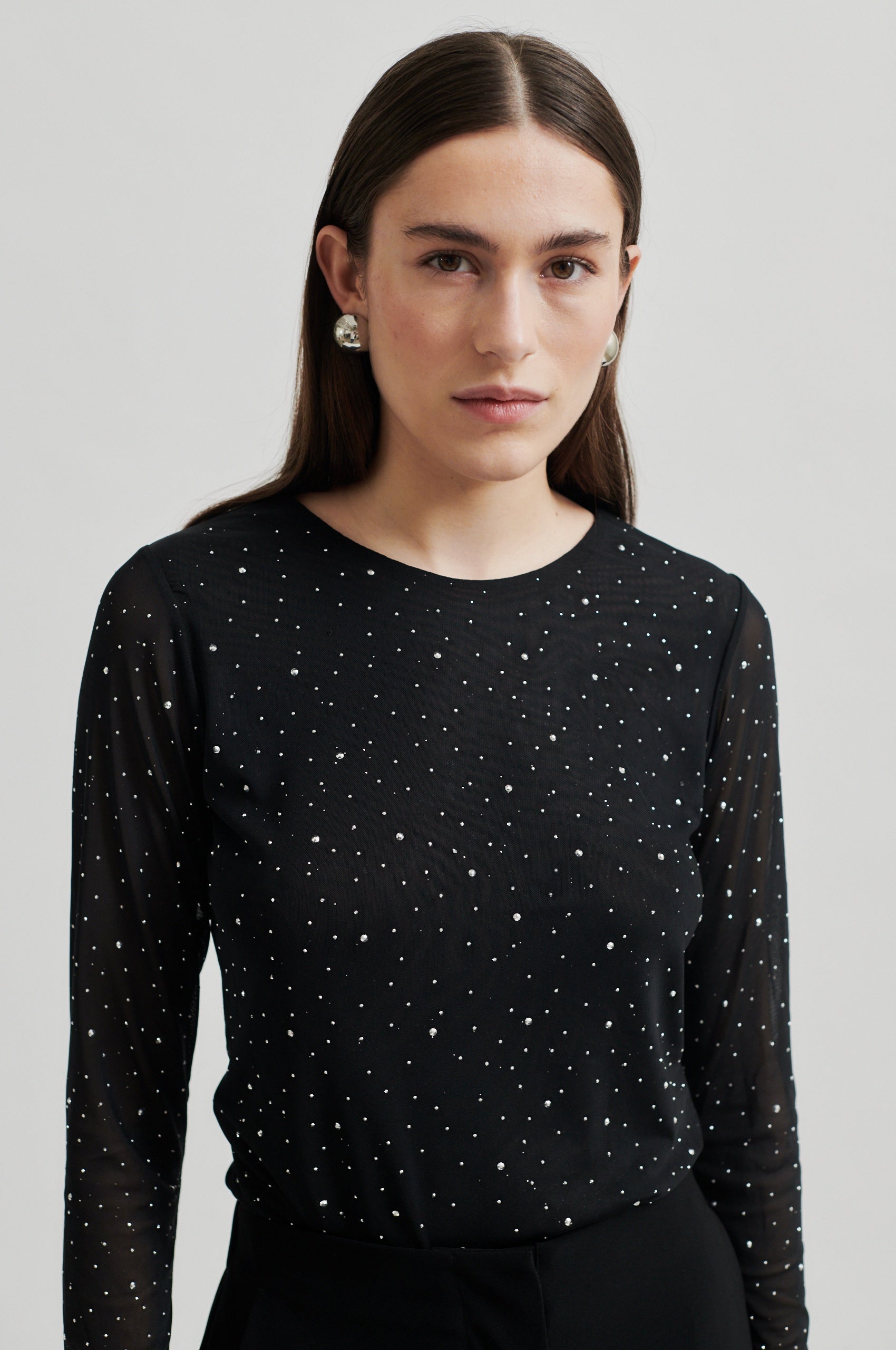 Second Female Edgy O-Neck Mesh Tee