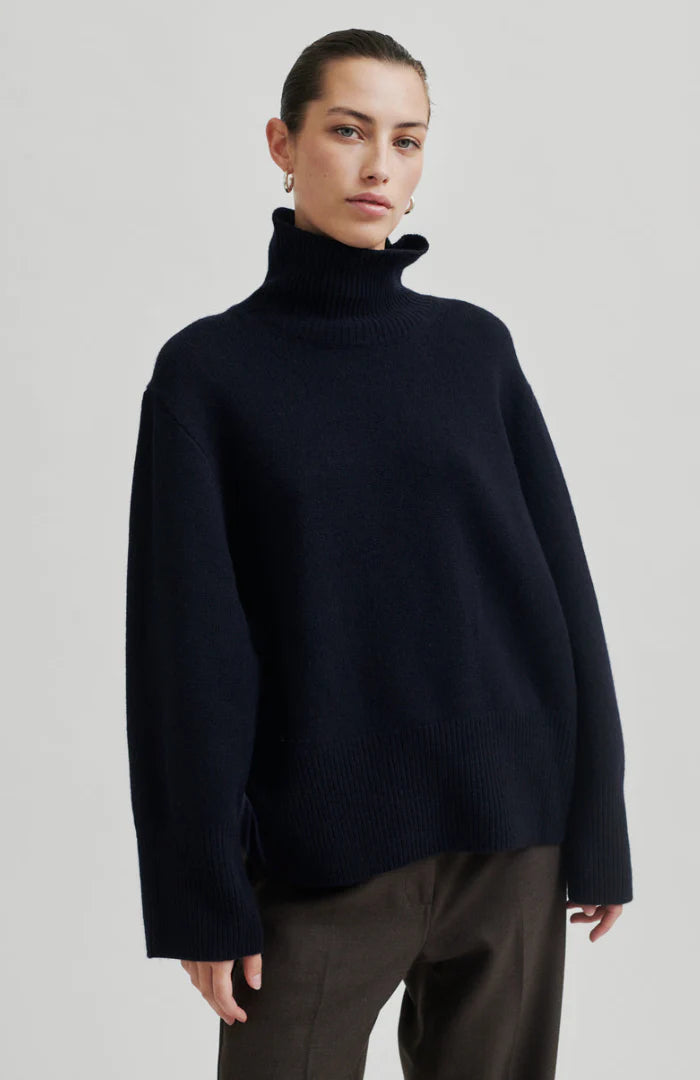 Second Female Alpha Knit T-Neck - Night Sky