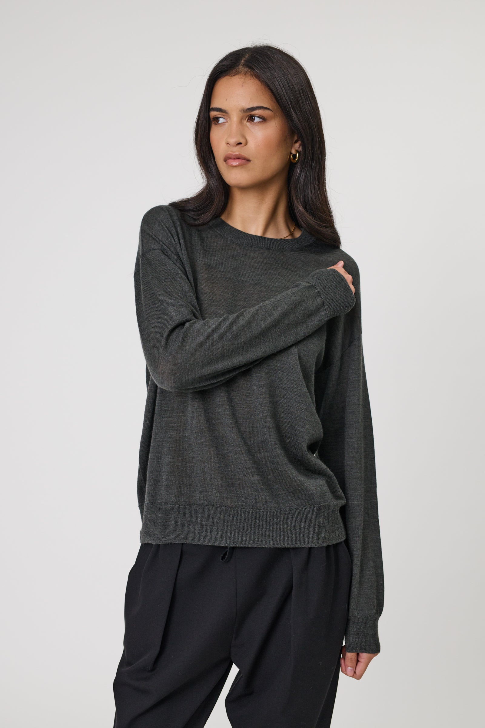 Marlow Alto Merino V-Neck - Moss
