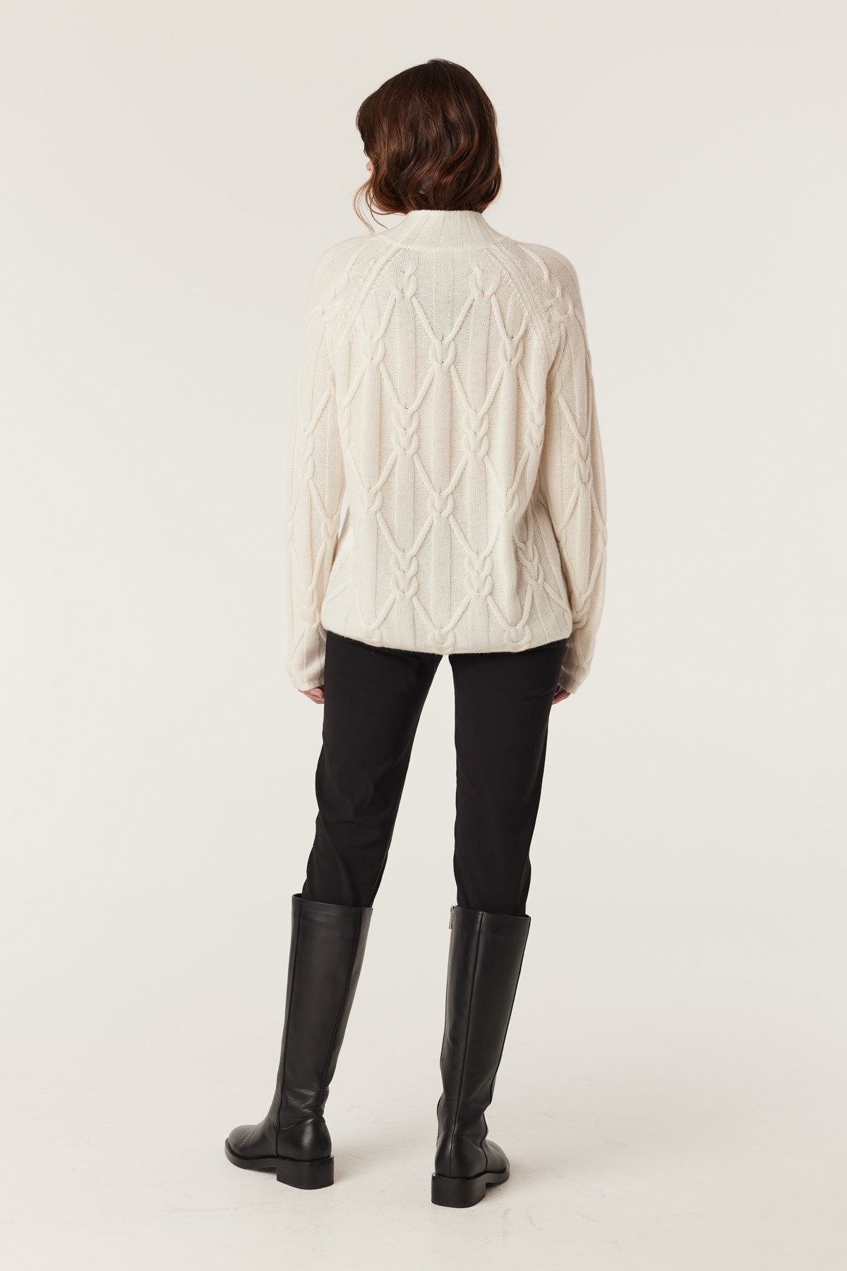 Cable Cashwool Cable Jumper - Milk