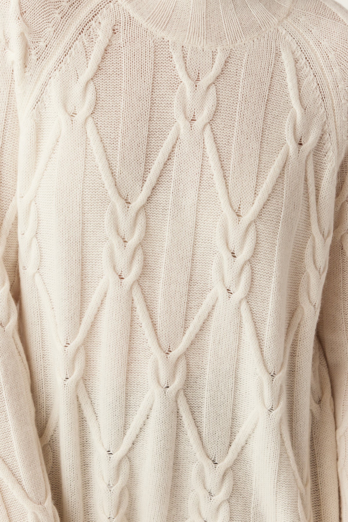 Cable Cashwool Cable Jumper - Milk
