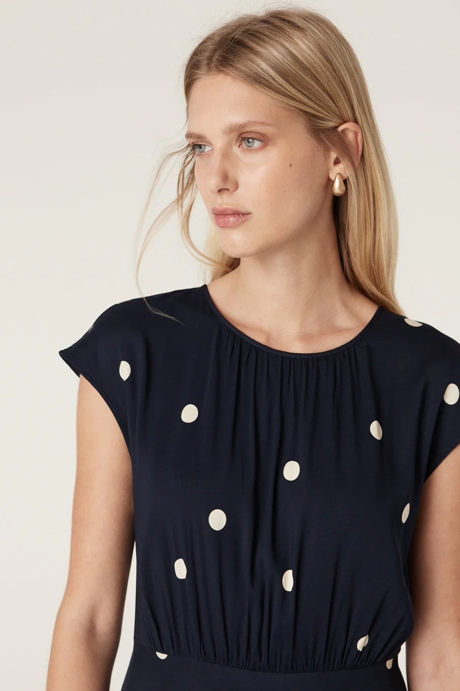 Cable Melbourne Muse Dress - Navy Spot