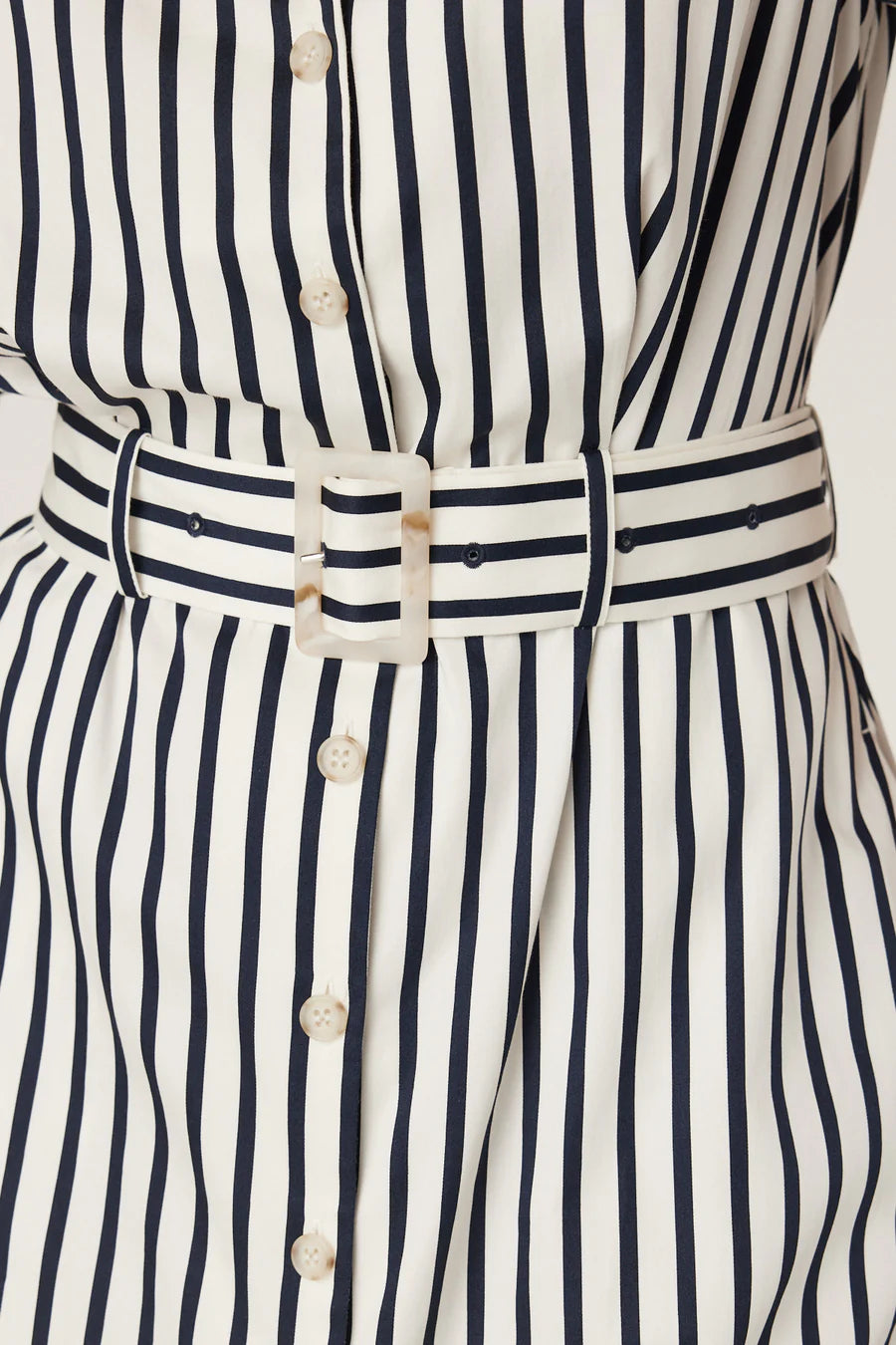 Cable Melbourne Lina Stripe Shirt Dress - Navy Stripe