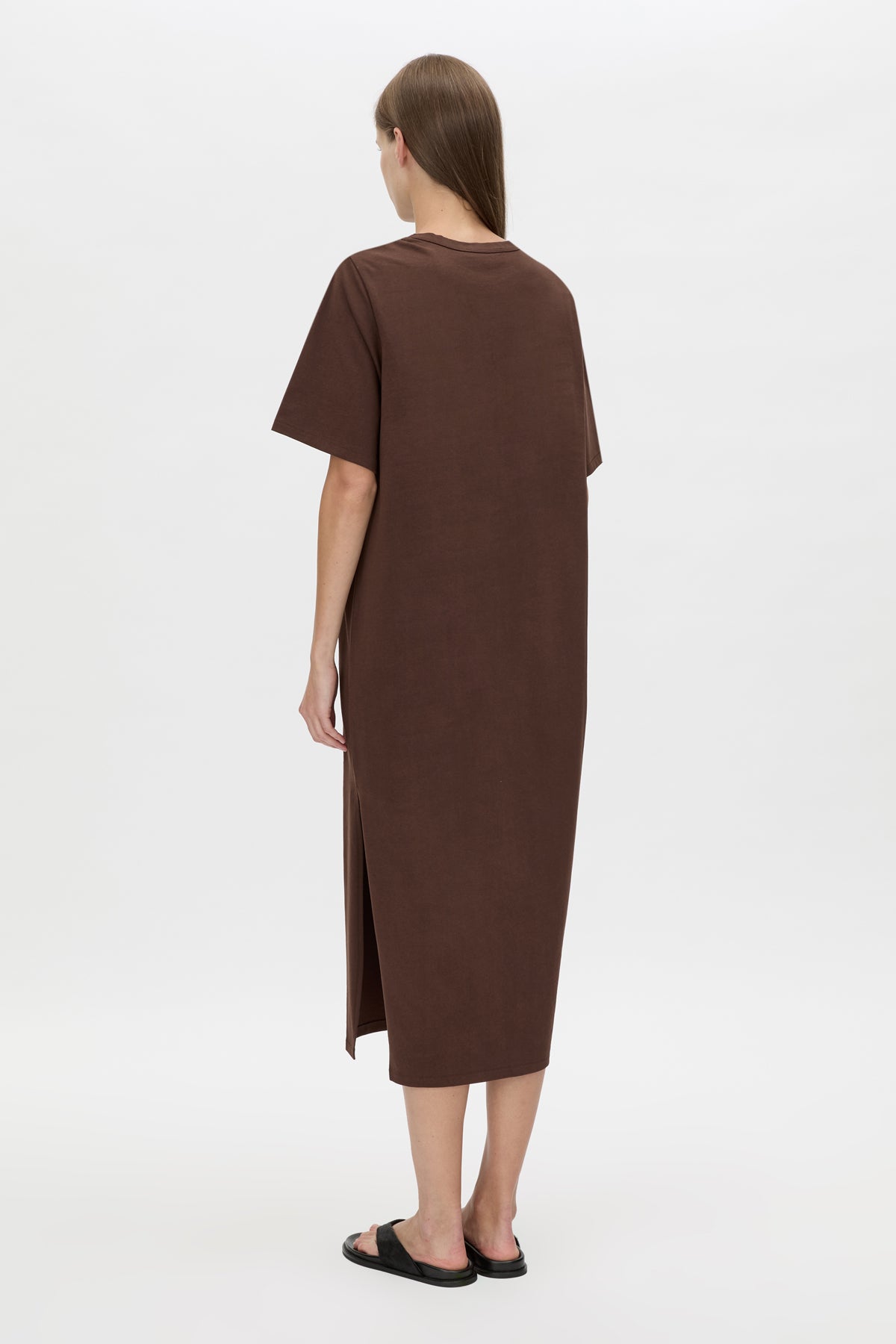 Juno Knot Tee Dress - Chocolate