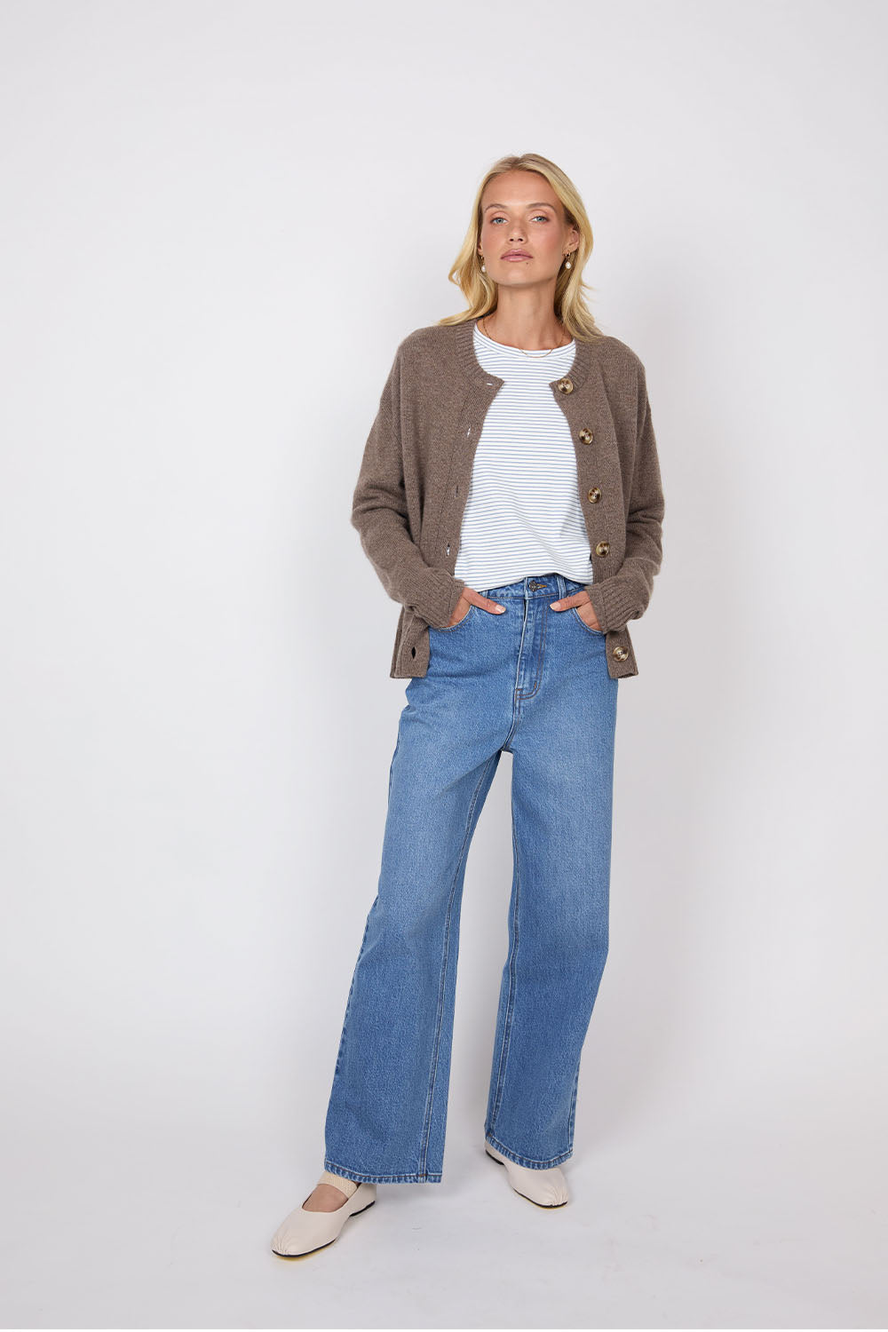 Marlow Luxe Cashmere Cardigan - Hazelnut