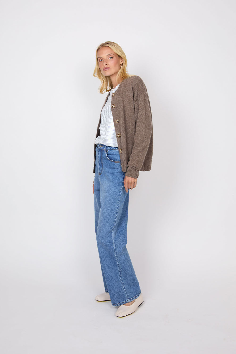 Marlow Luxe Cashmere Cardigan - Hazelnut