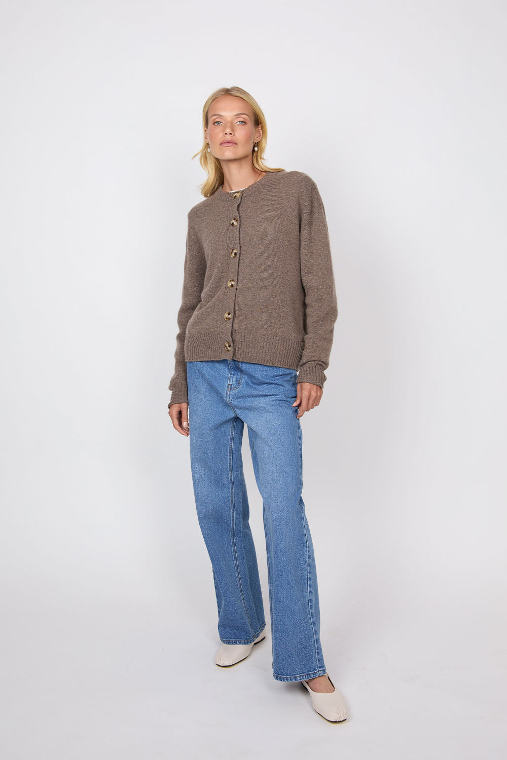 Marlow Luxe Cashmere Cardigan - Hazelnut