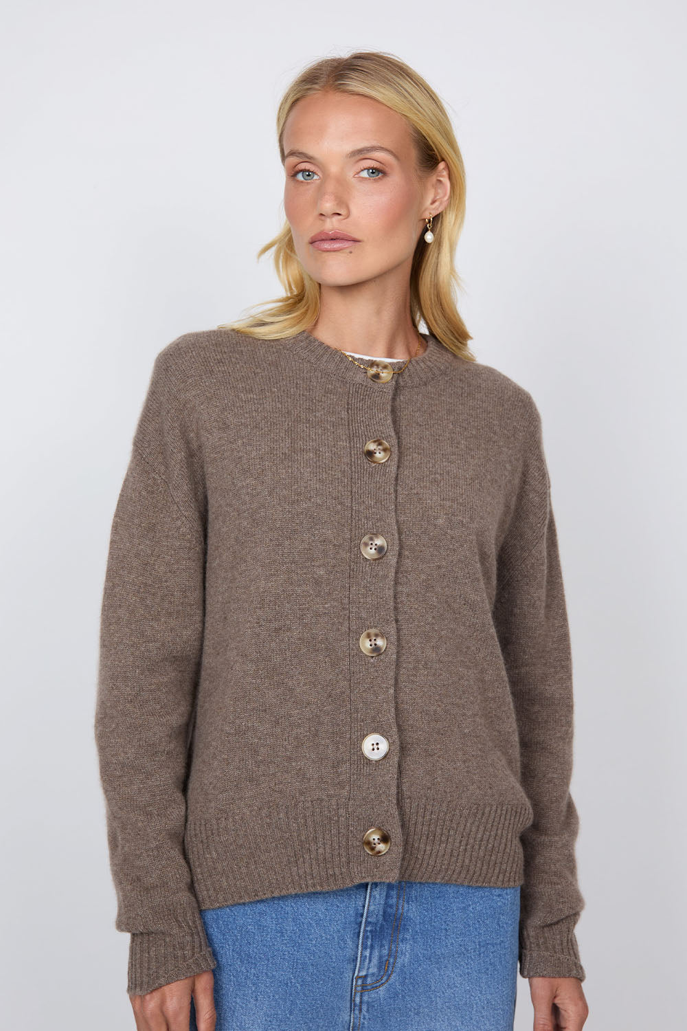 Marlow Luxe Cashmere Cardigan - Hazelnut