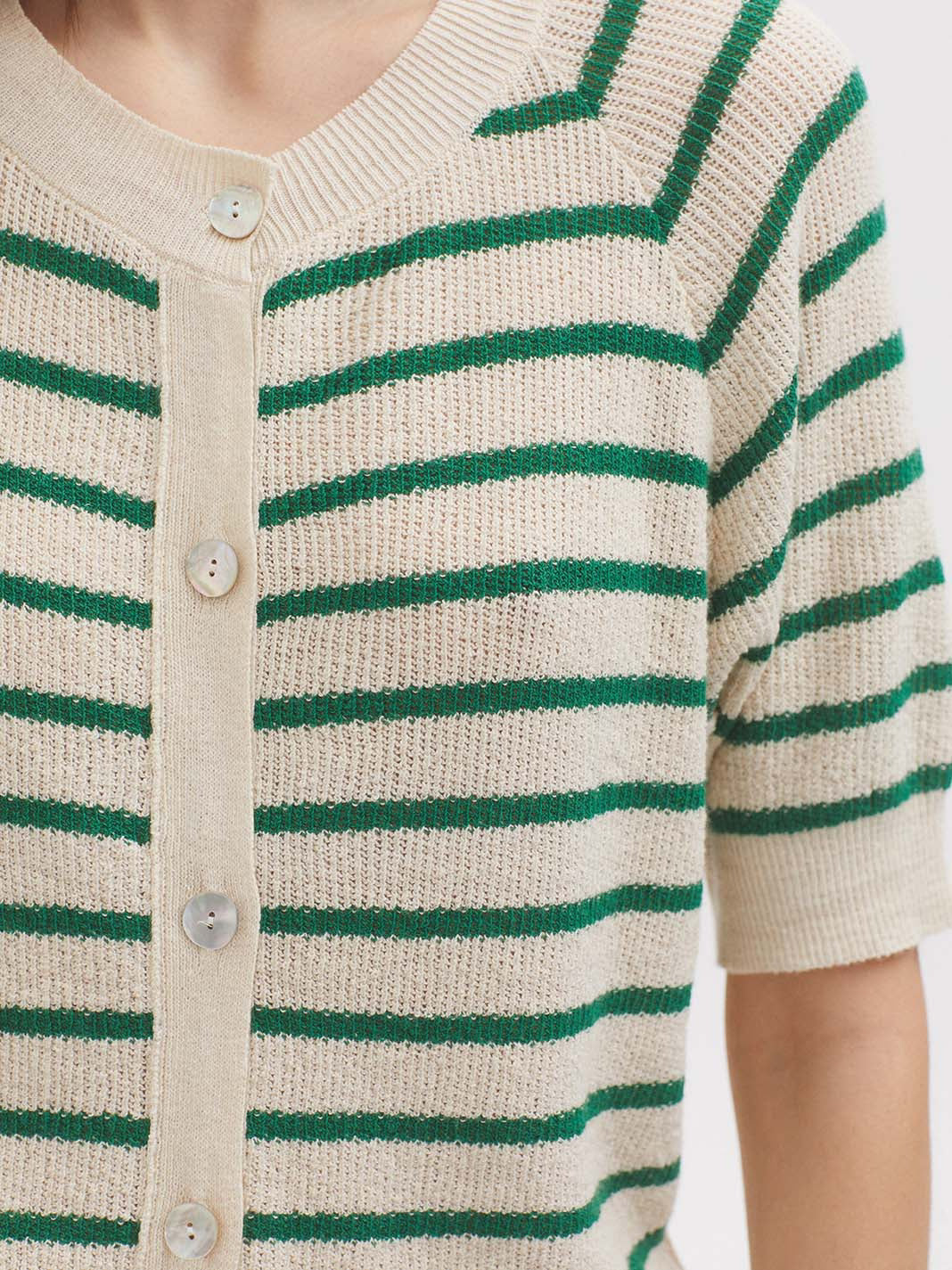 Nice Things Striped Cardigan S/S