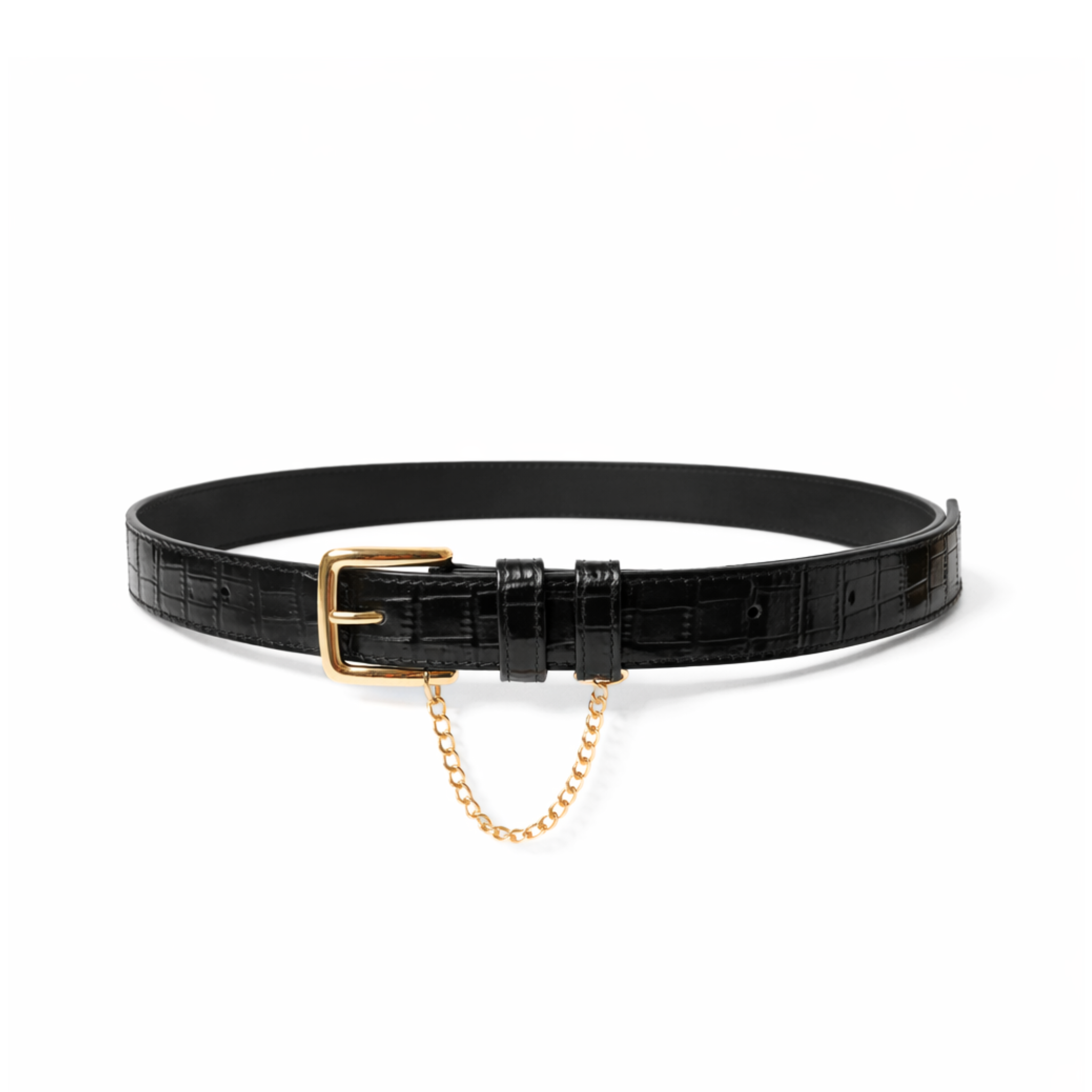 Classic Belt - Black Croc