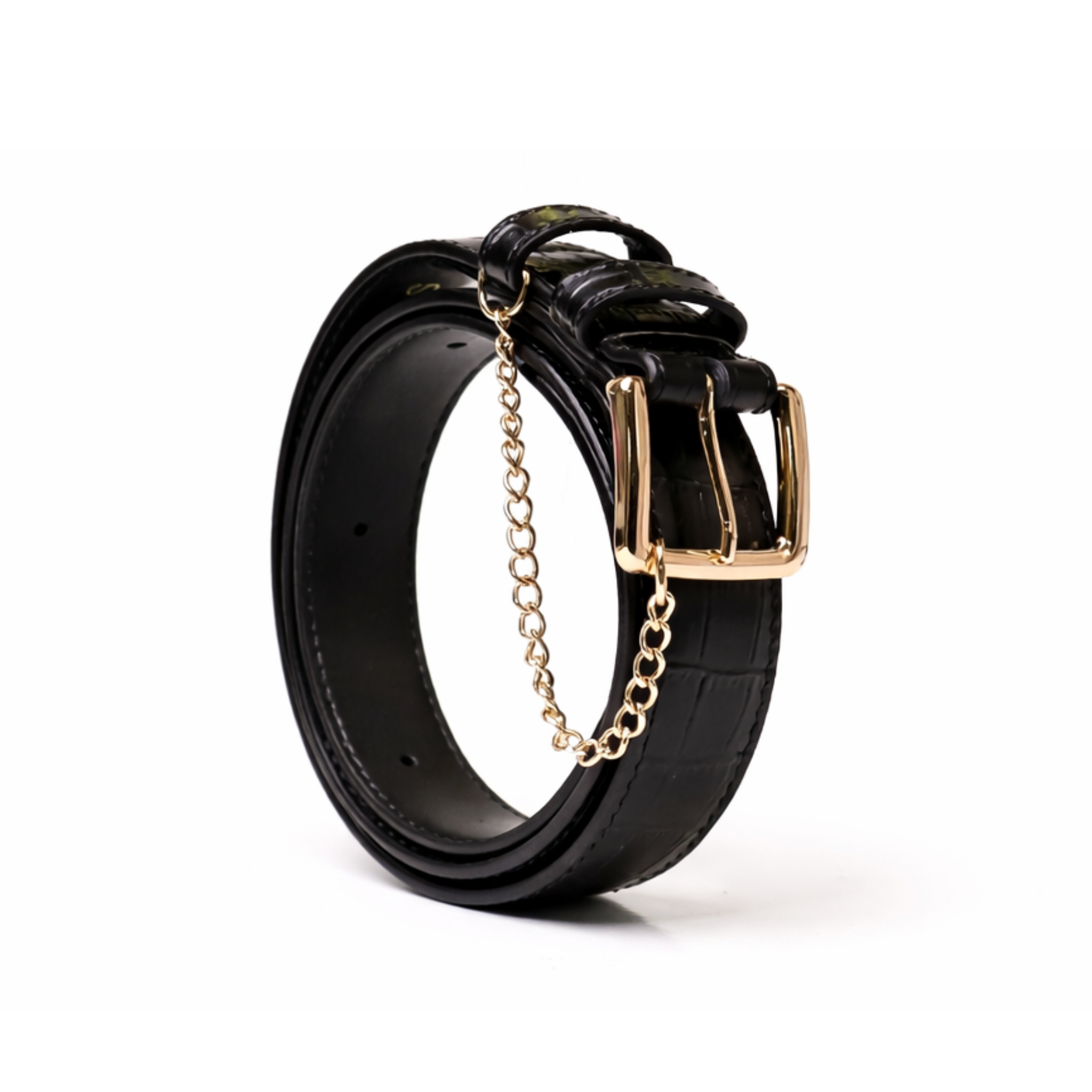 Classic Belt - Black Croc