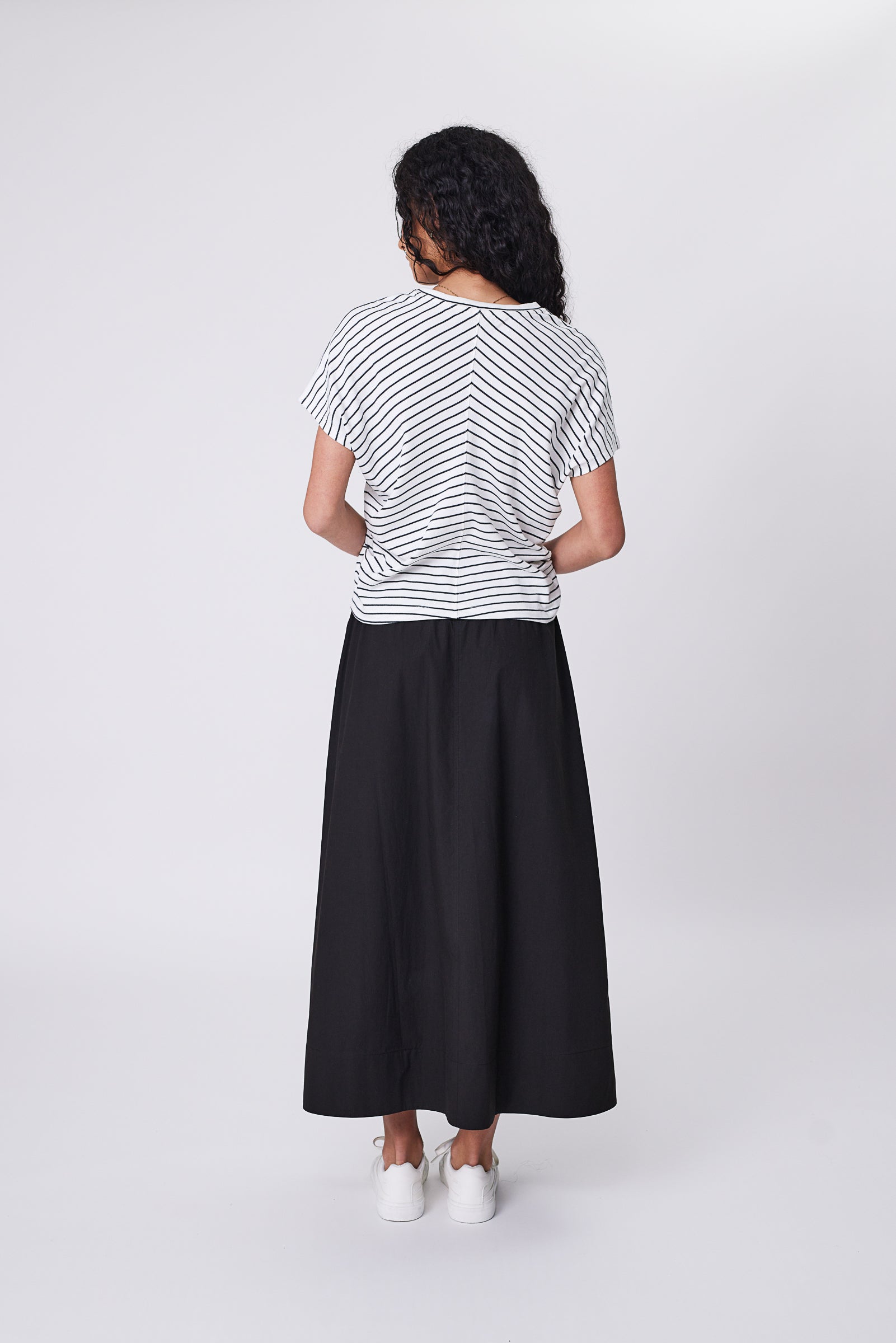 Marlow Converge Tee - Charcoal Stripe