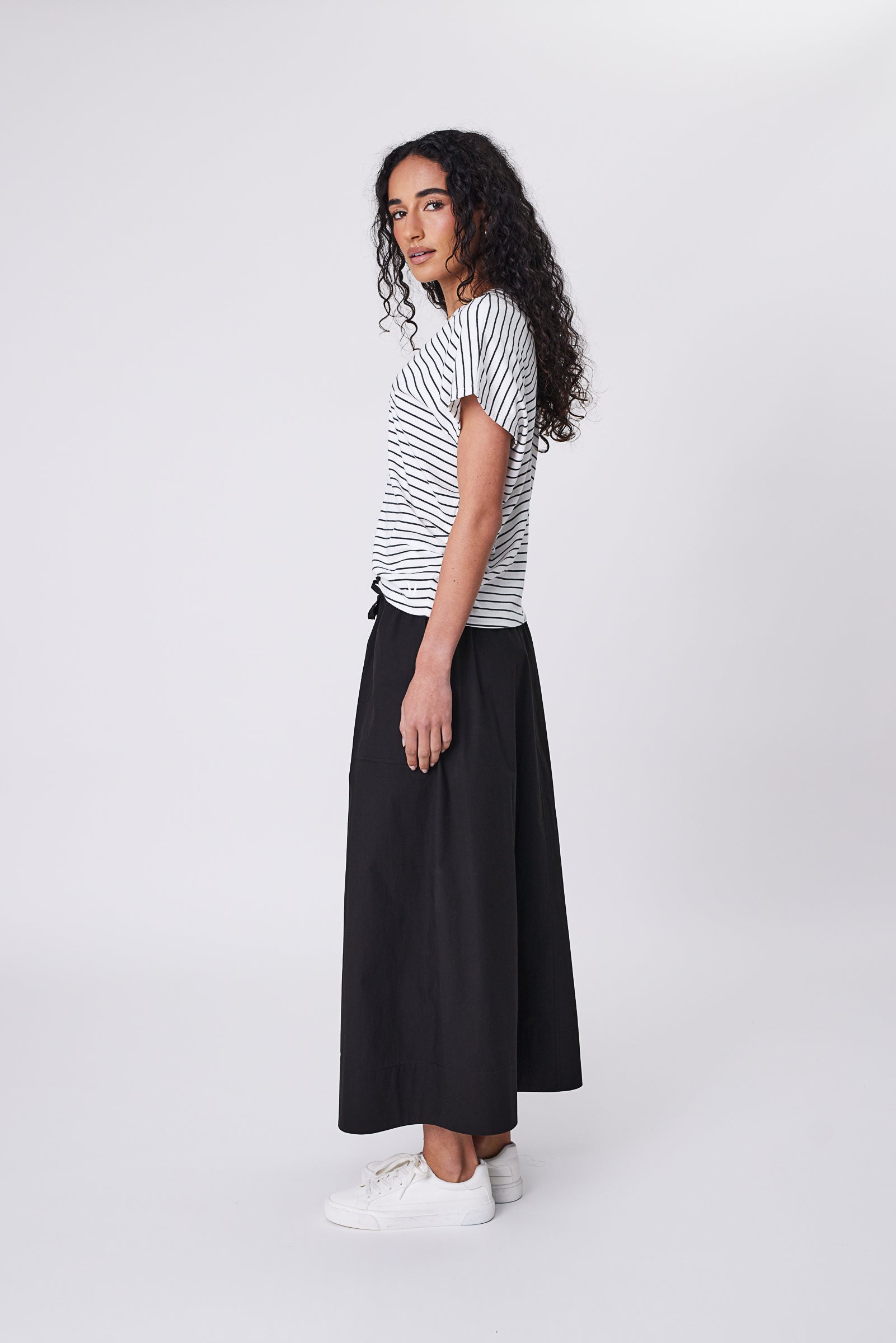 Marlow Converge Tee - Charcoal Stripe