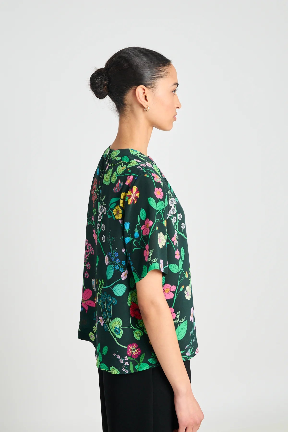 Interpretations Tee - Deep Green Floral