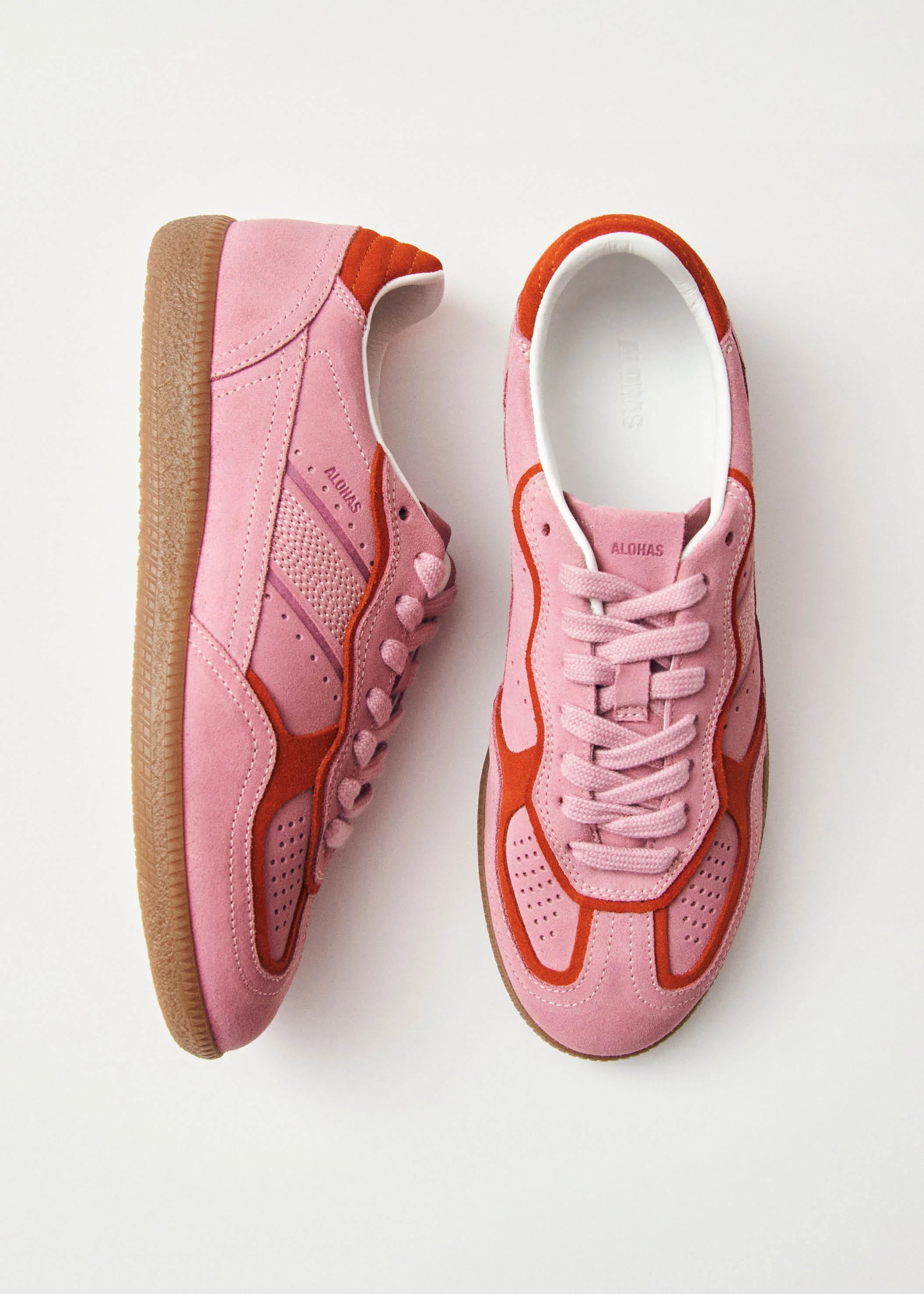 Alohas Rife Pink Leather Sneakers