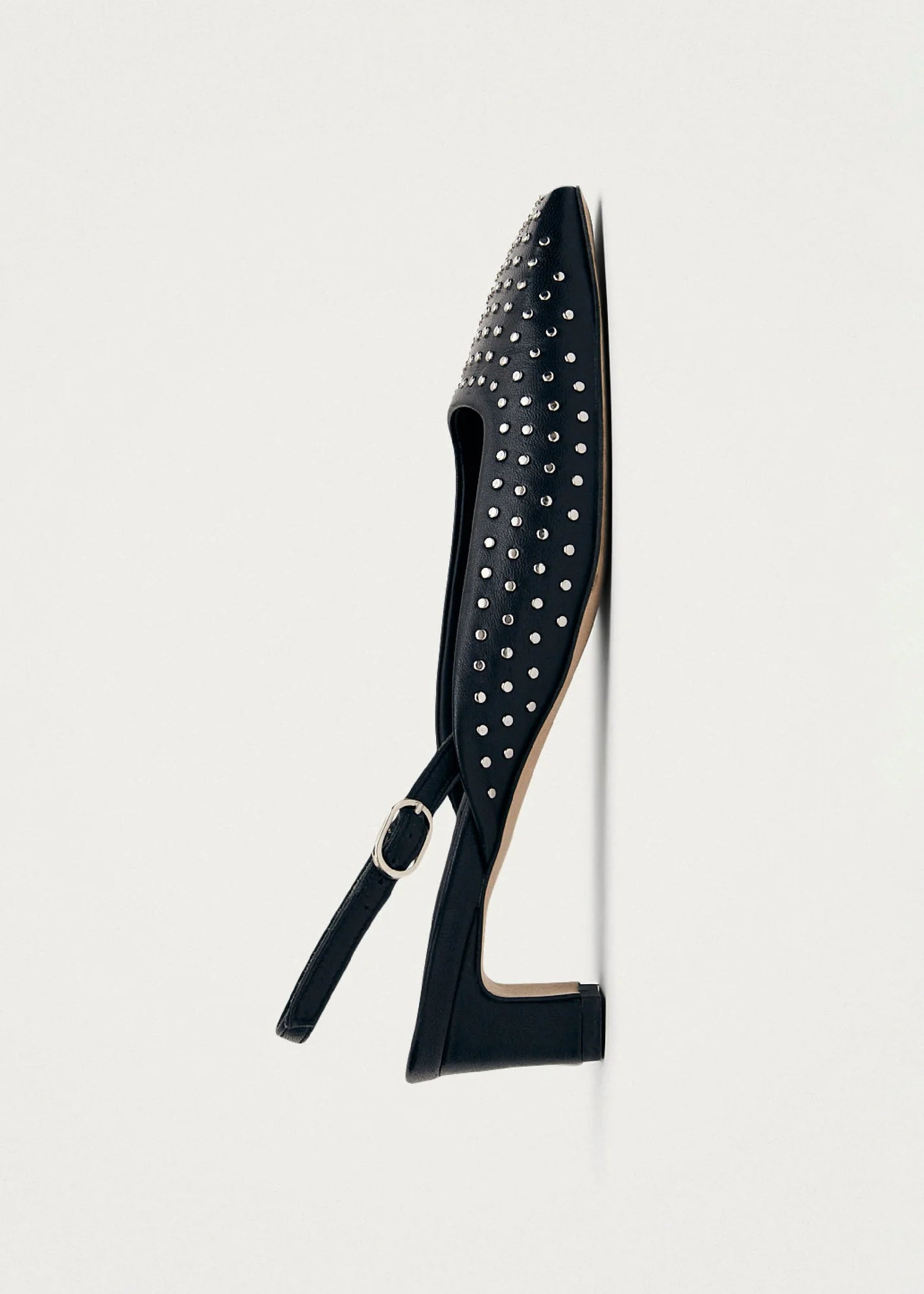 Alohas Lindy Studs Black Leather Pumps