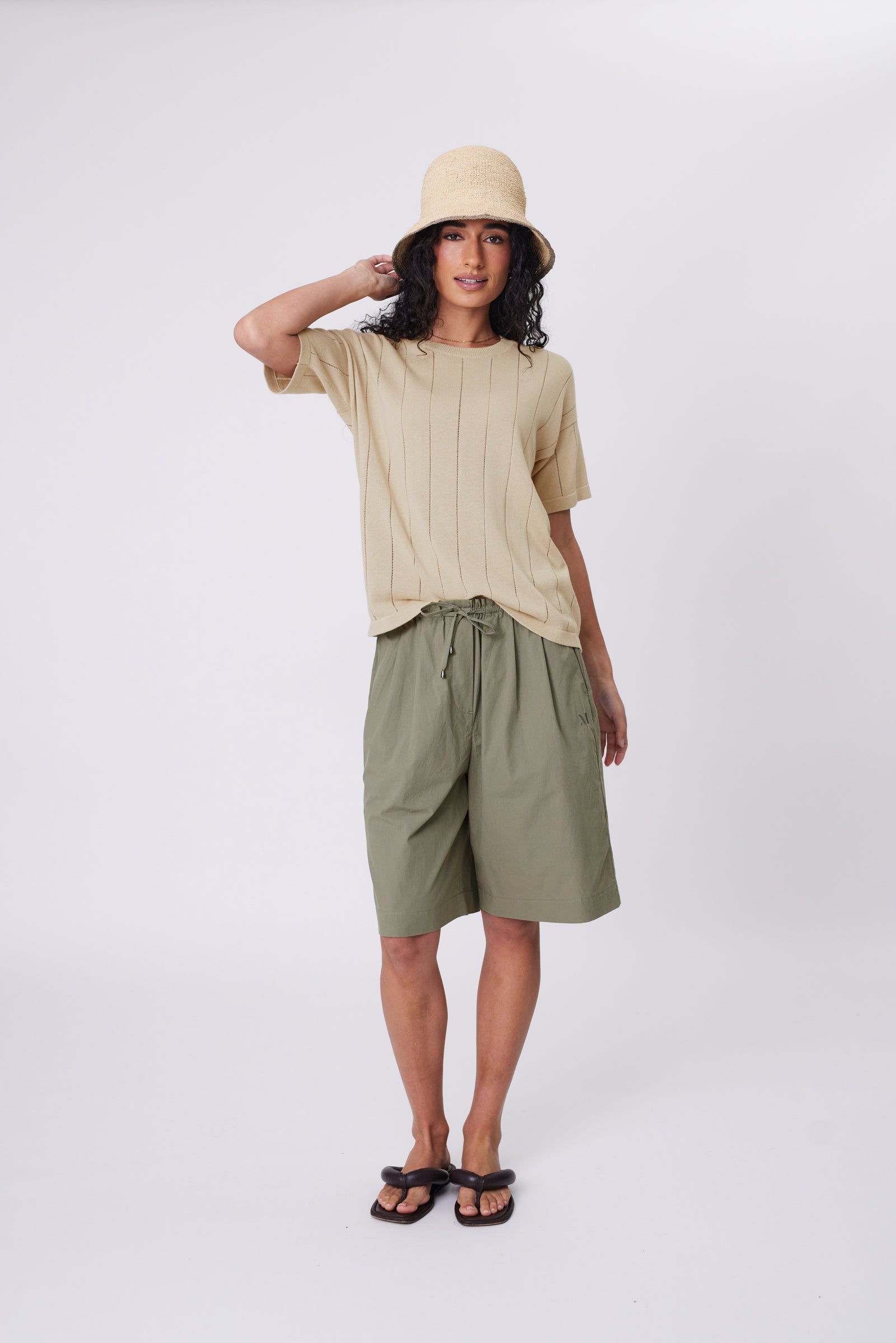 Marlow Ember Knit Tee - Hummus
