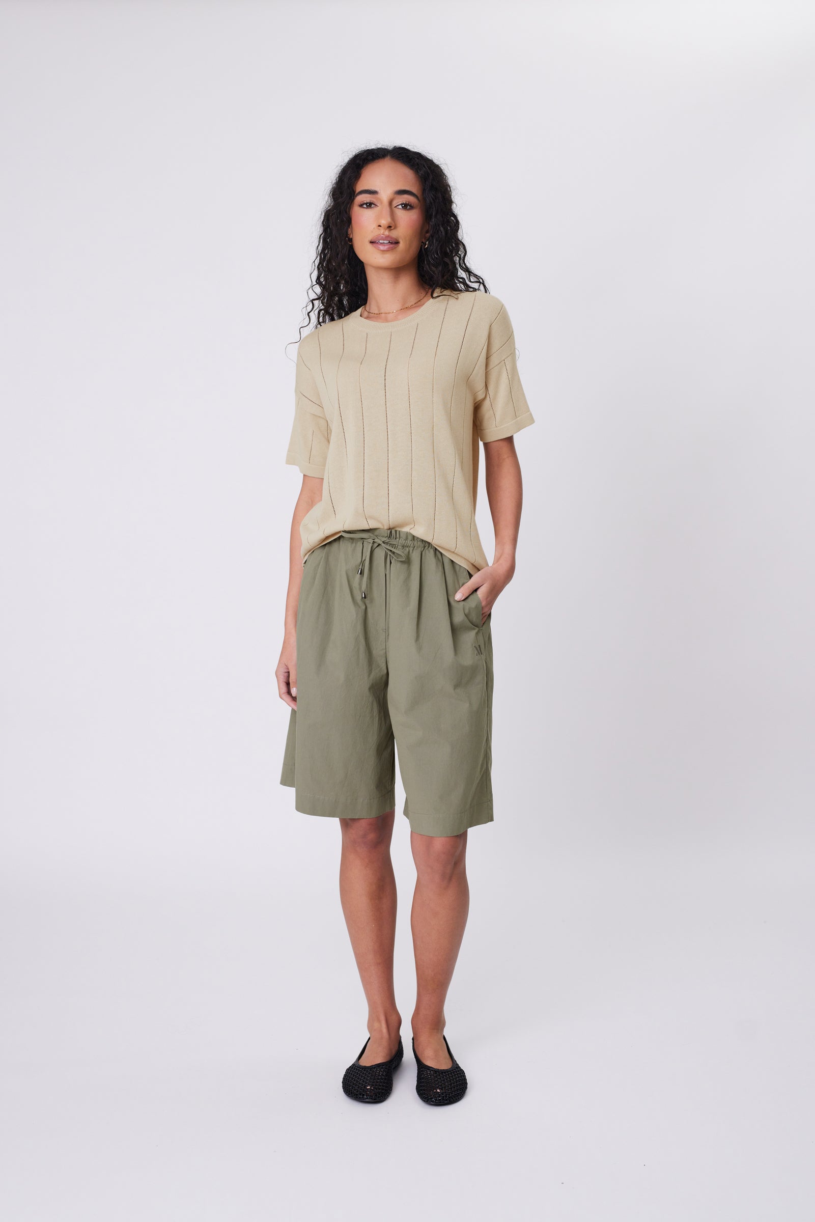 Marlow Ember Knit Tee - Hummus