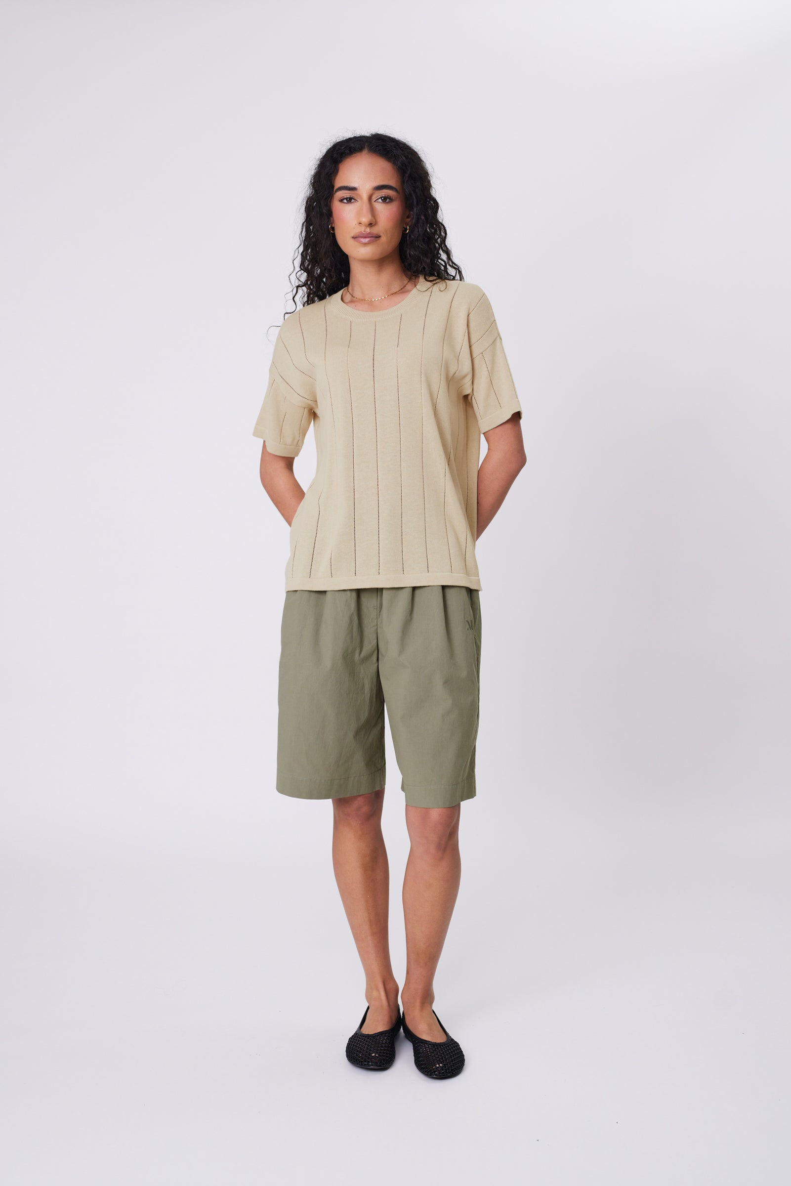 Marlow Ember Knit Tee - Hummus