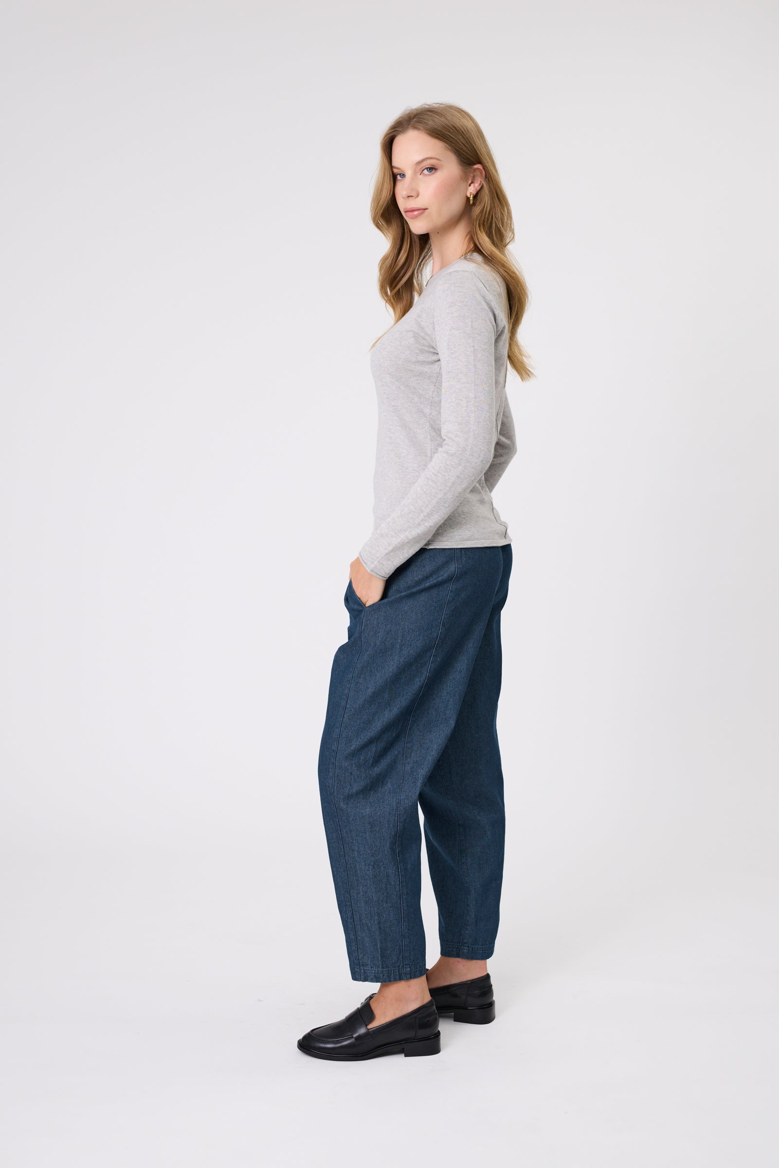 Marlow Encore Knit Crew - Grey Marle