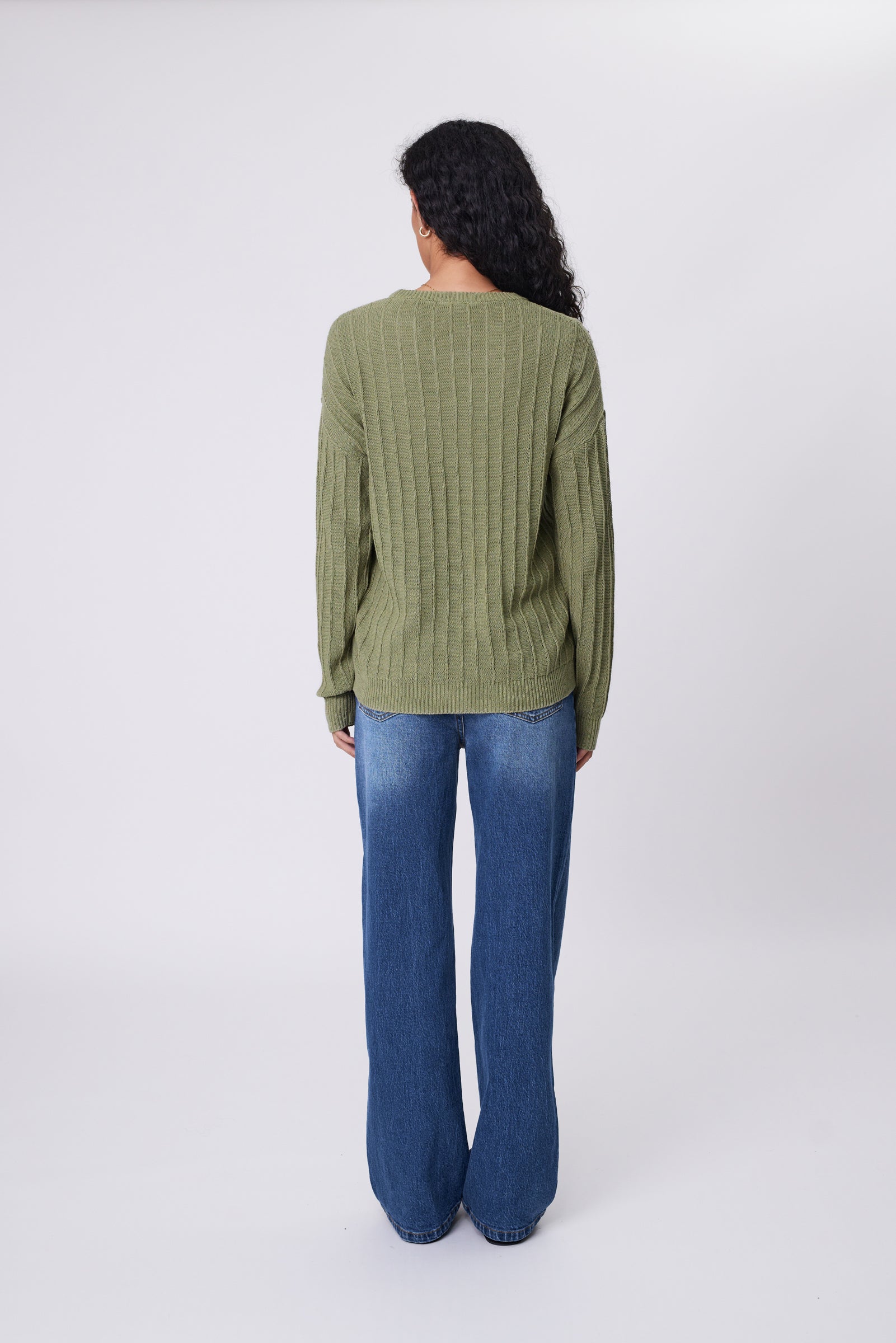 Marlow Evergreen Knit Crew - Laurel
