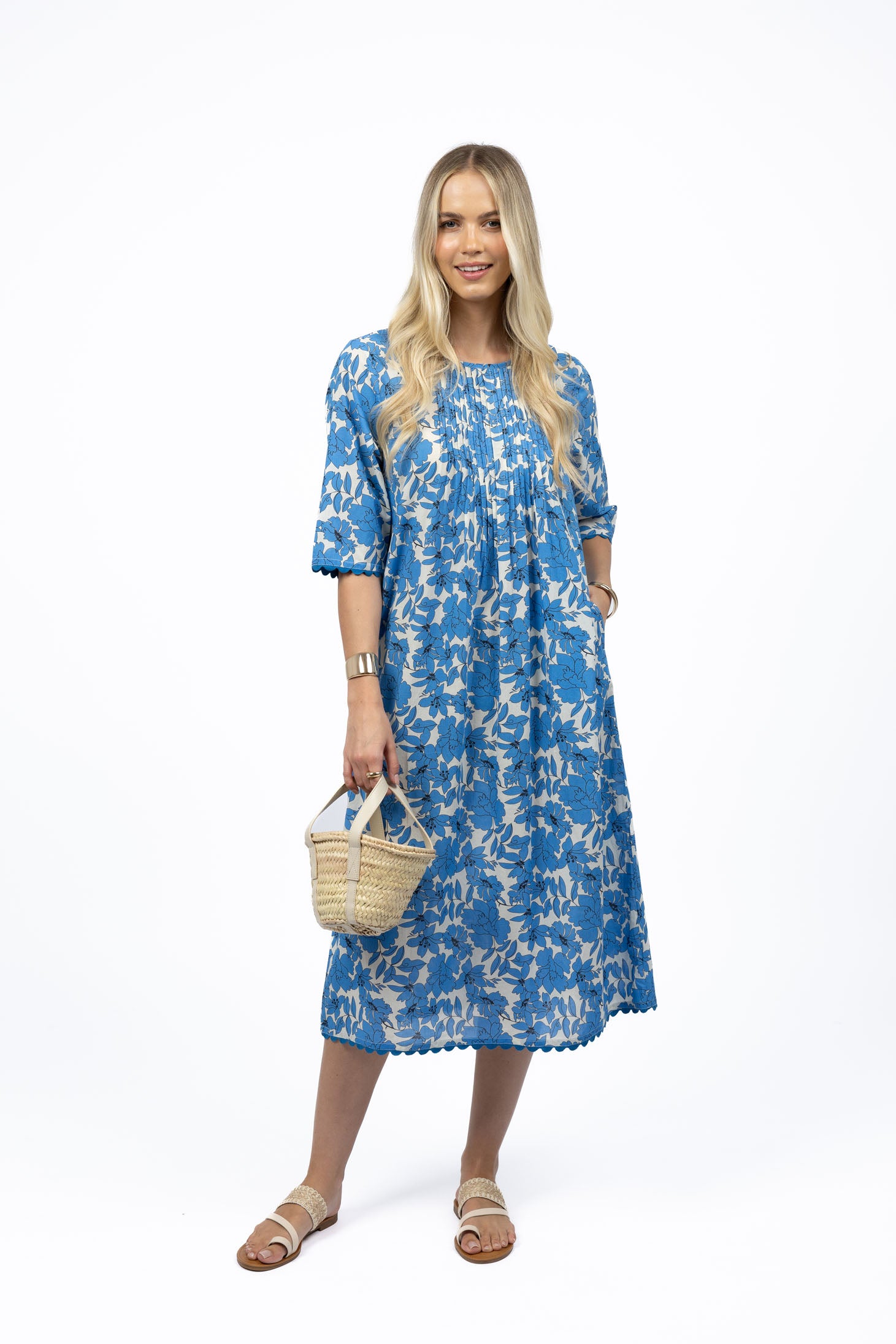 Fleur Ziggy Dress - Blue/Stone