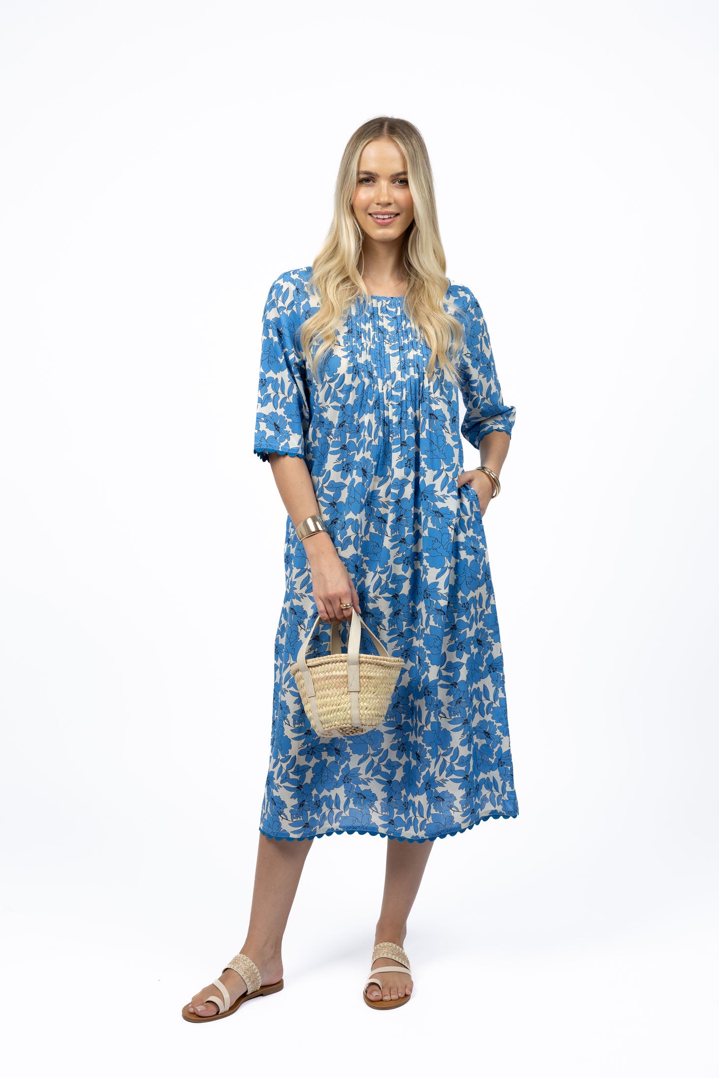 Fleur Ziggy Dress - Blue/Stone