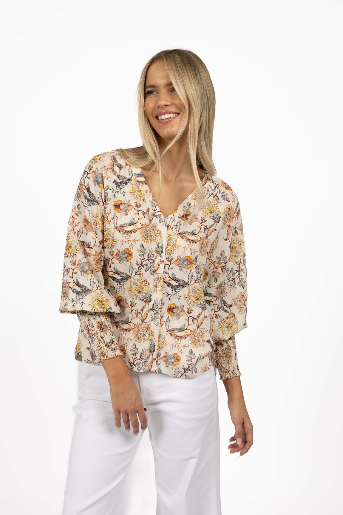 Humidity Frances Blouse - Kaffir Print