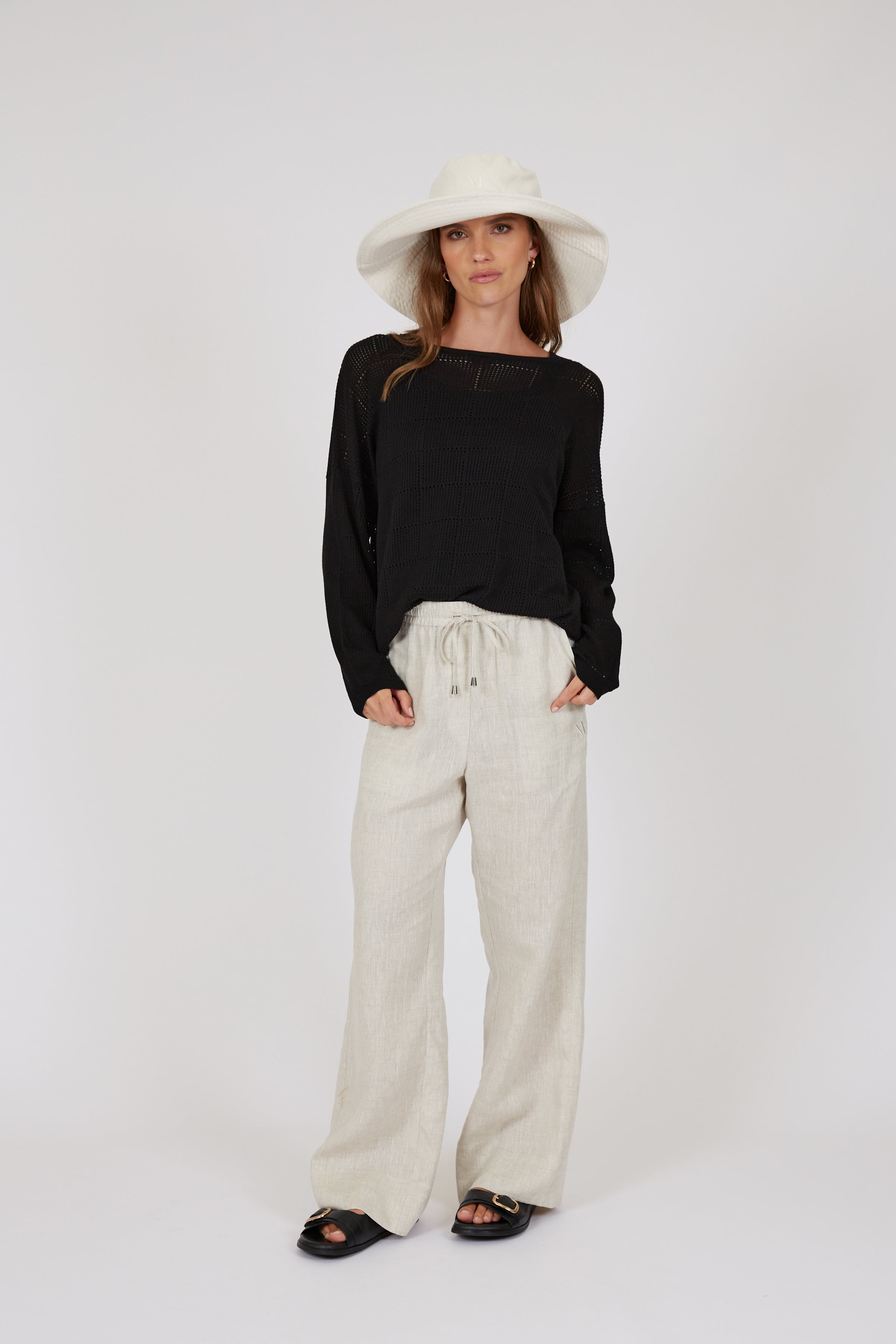 Halo Knit Long Sleeve - Black