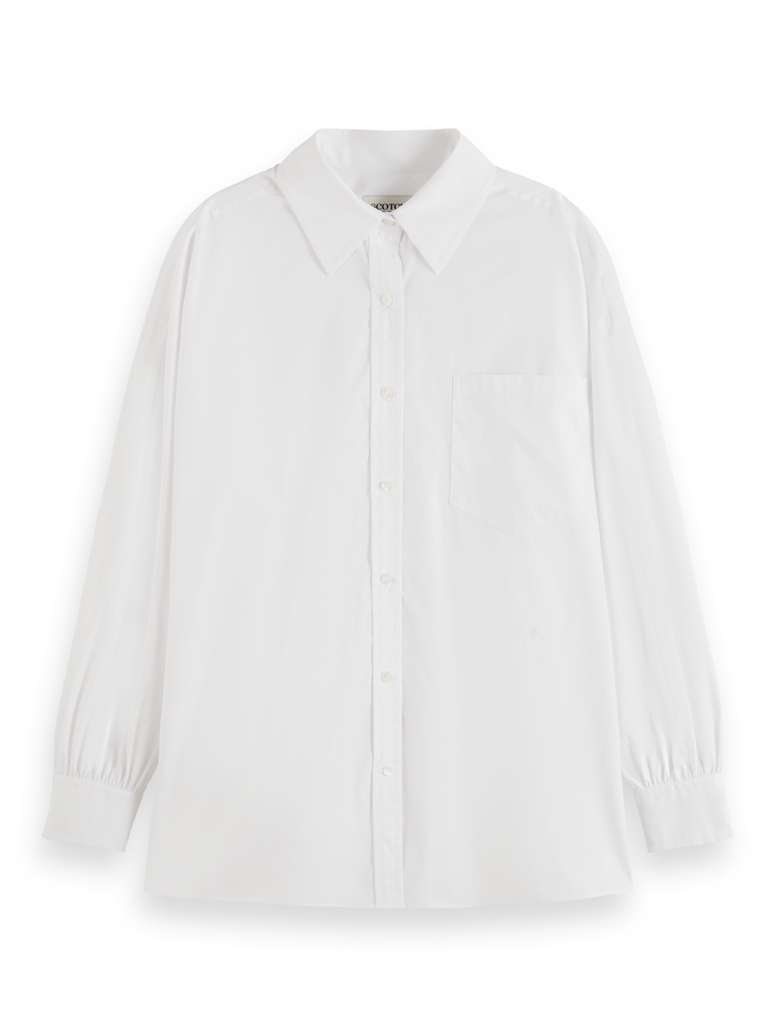 Scotch & Soda Girlfriend Poplin Shirt - White